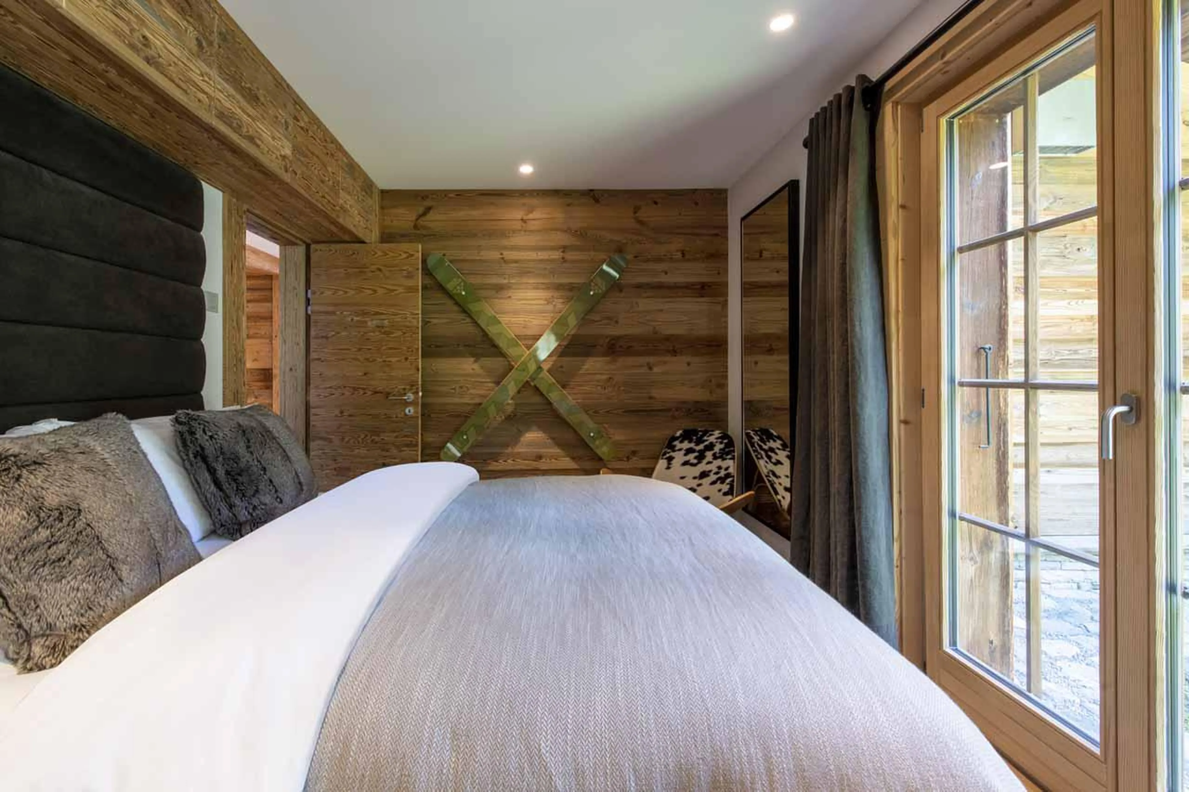 Bedroom three in Chalet Daphne in Verbier