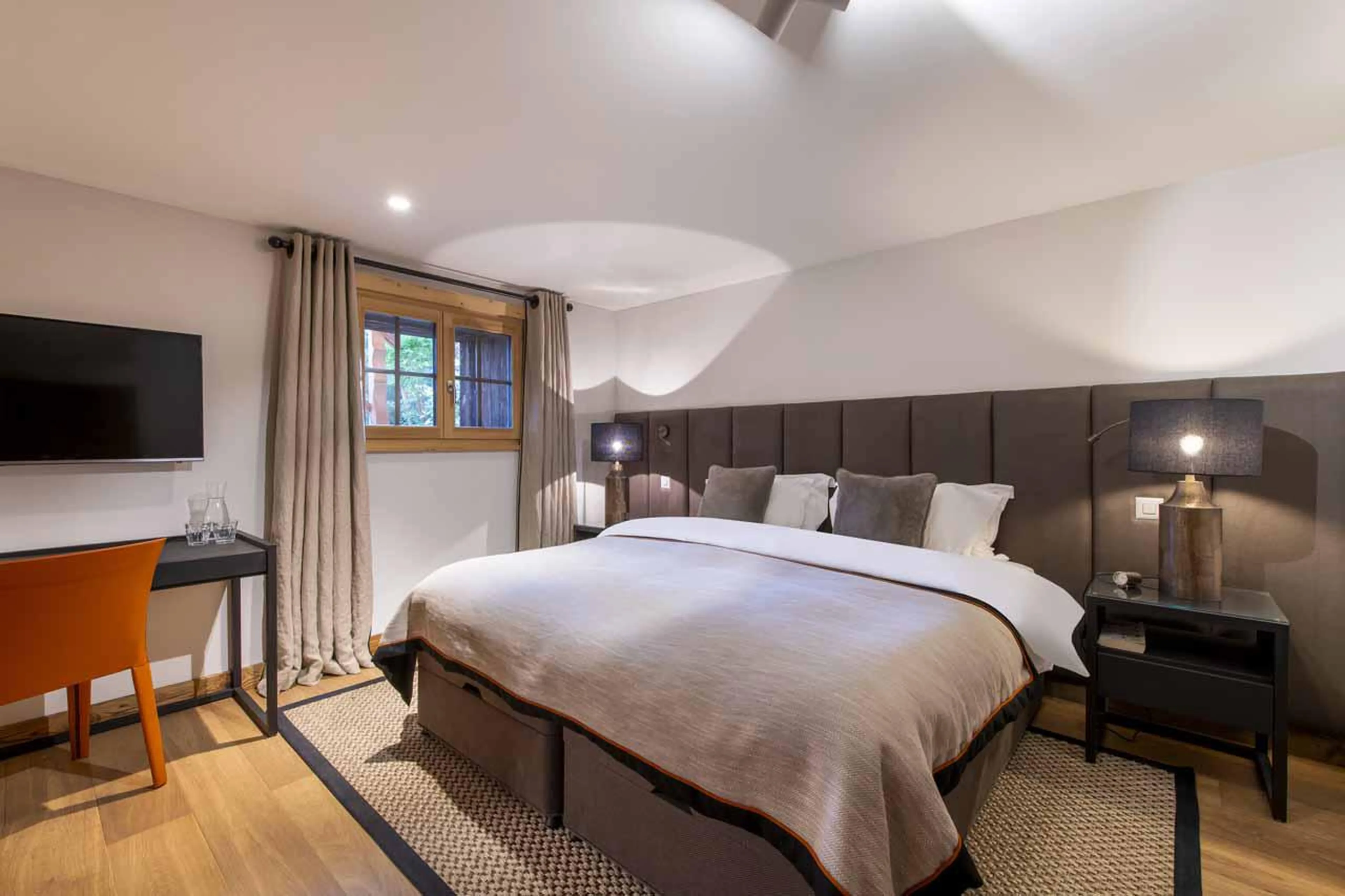 Bedroom four in Chalet Daphne in Verbier