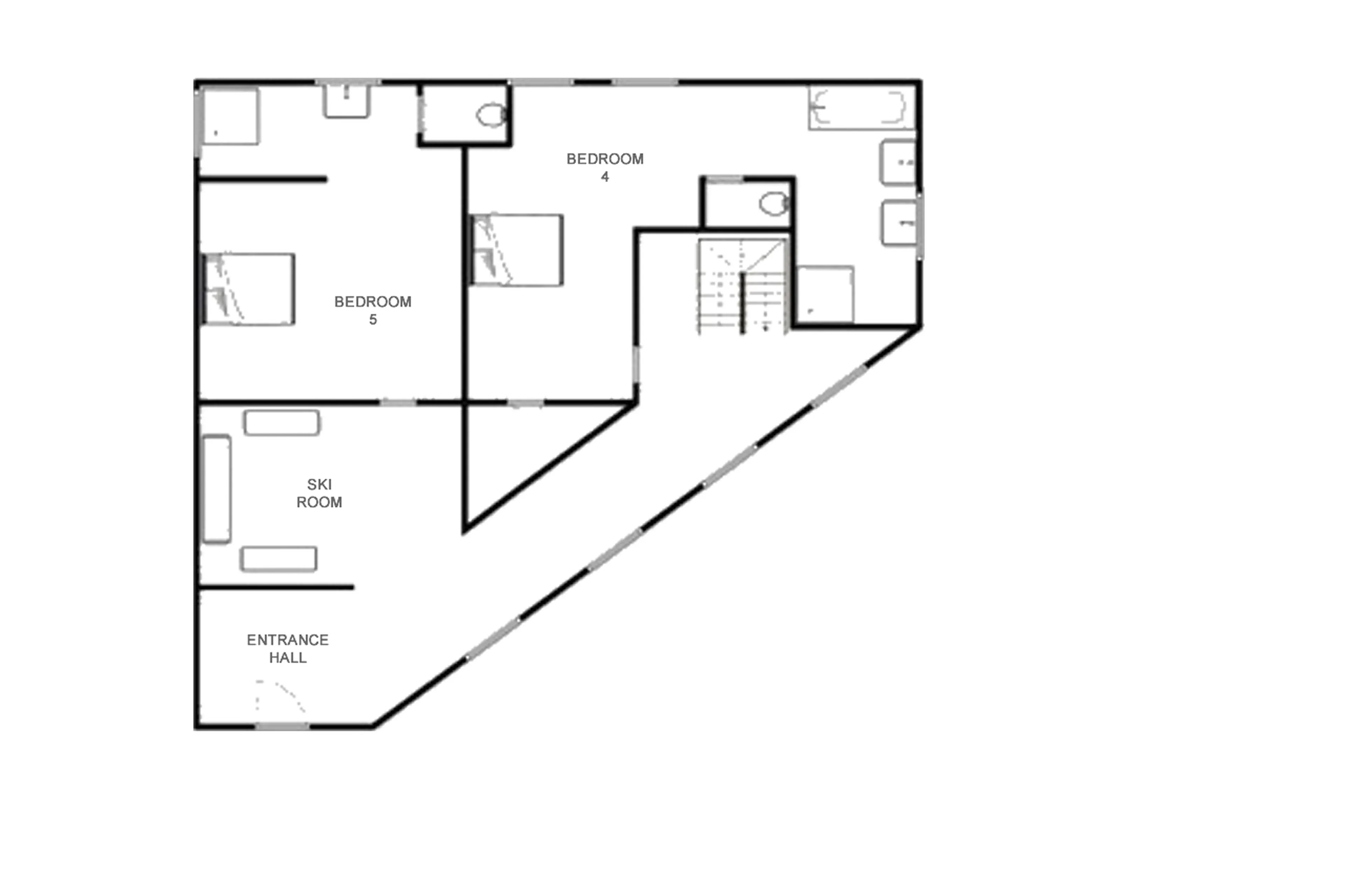 Level 0 floor plan of Chalet Daria in Val d'Isere