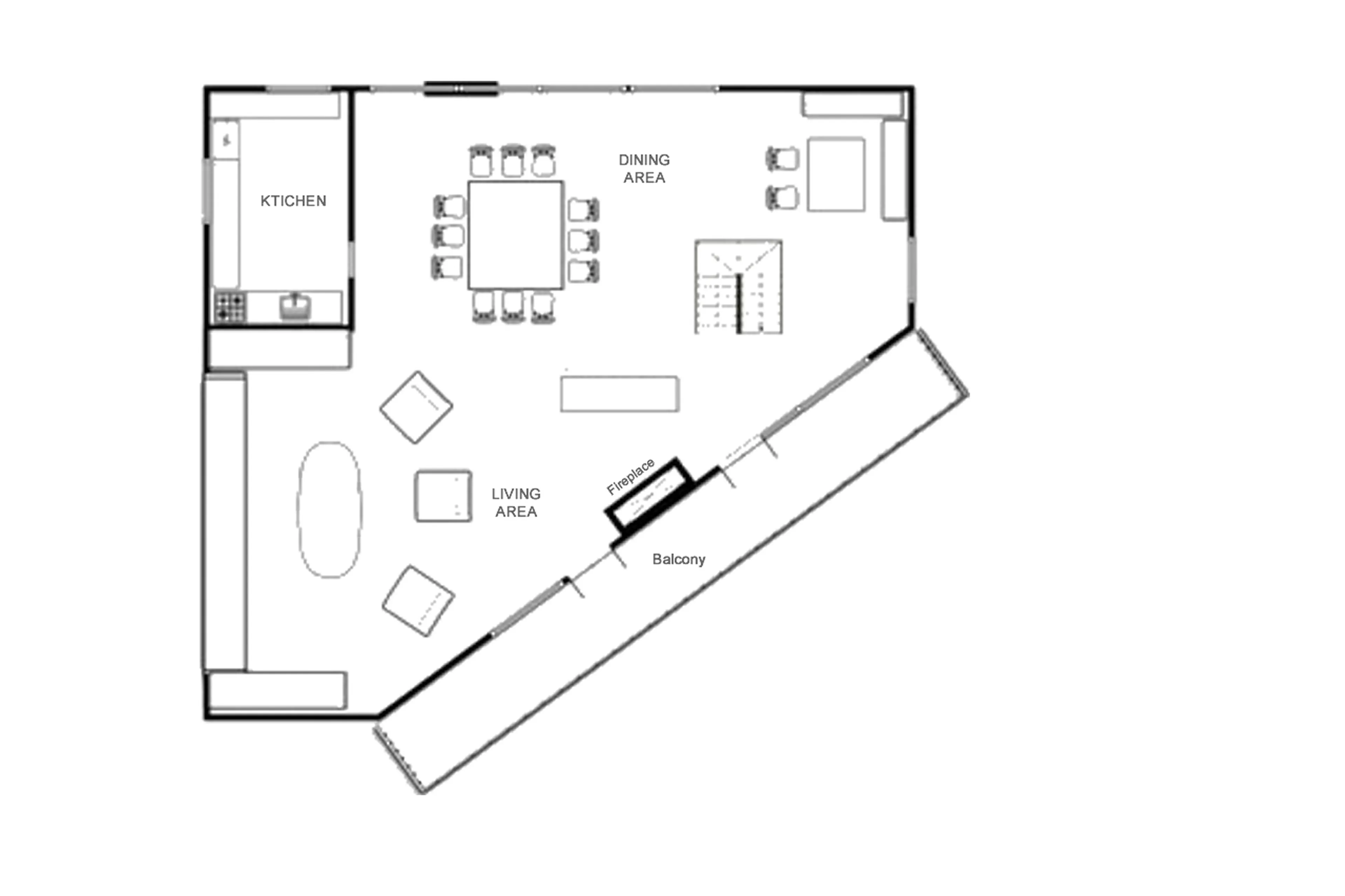 Level 2 floor plan of Chalet Daria in Val d'Isere