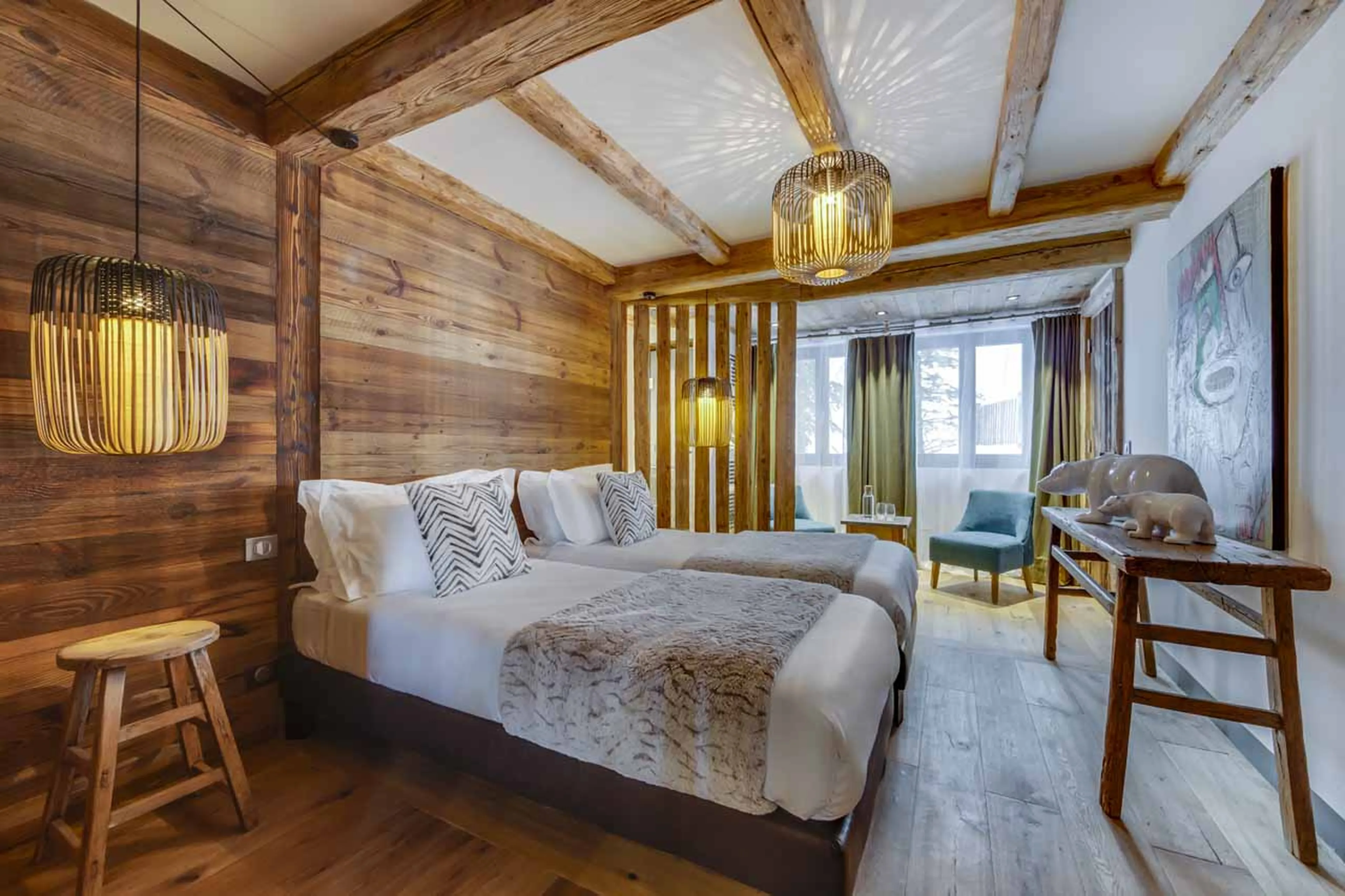 Bedroom four at Chalet Daria in Val d'Isere
