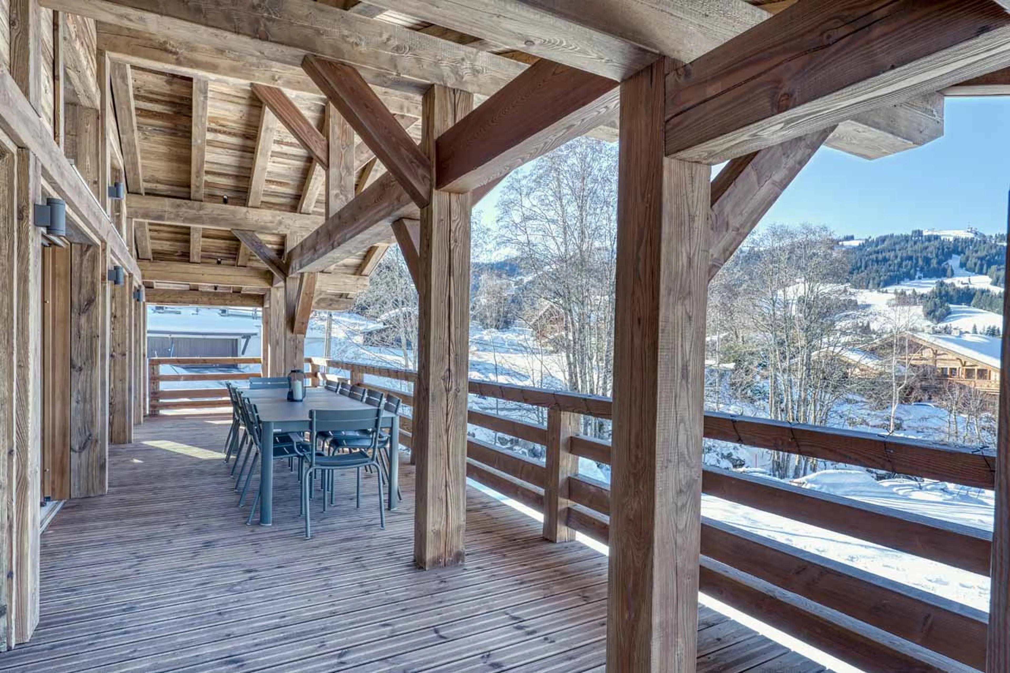 Balcony at Chalet de Gabin in Megeve