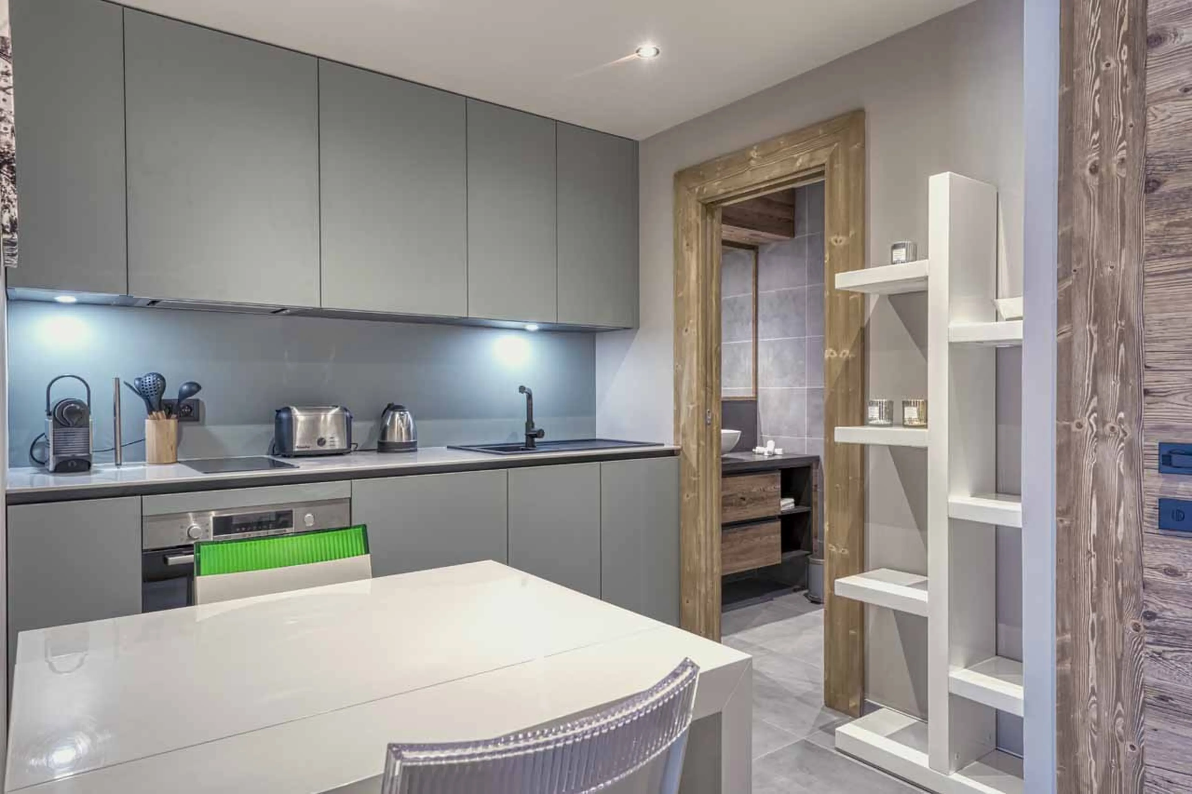 Bedroom 3 kitchenette at Chalet de Gabin in Megeve