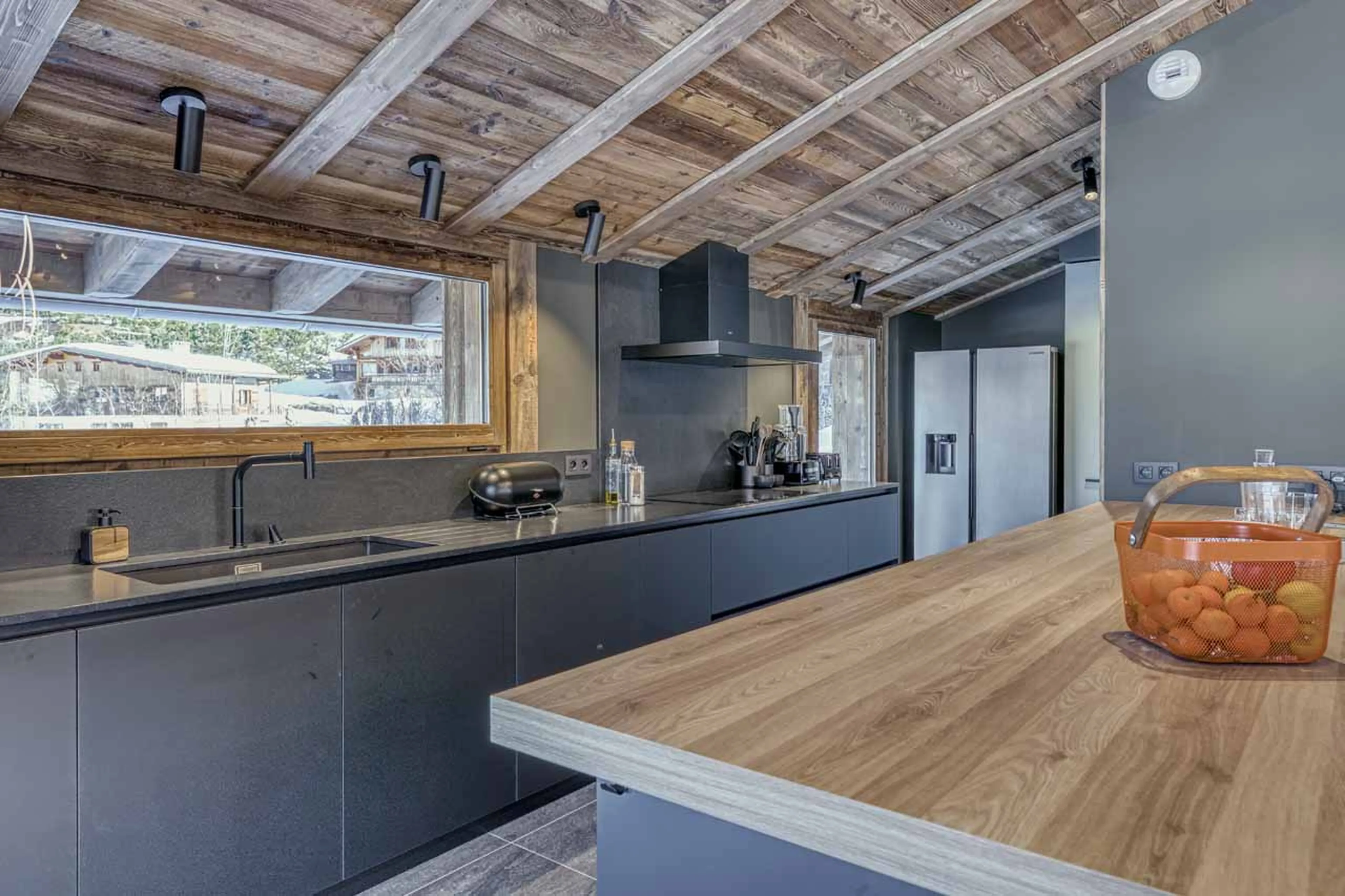 Kitchen at Chalet de Gabin in Megeve