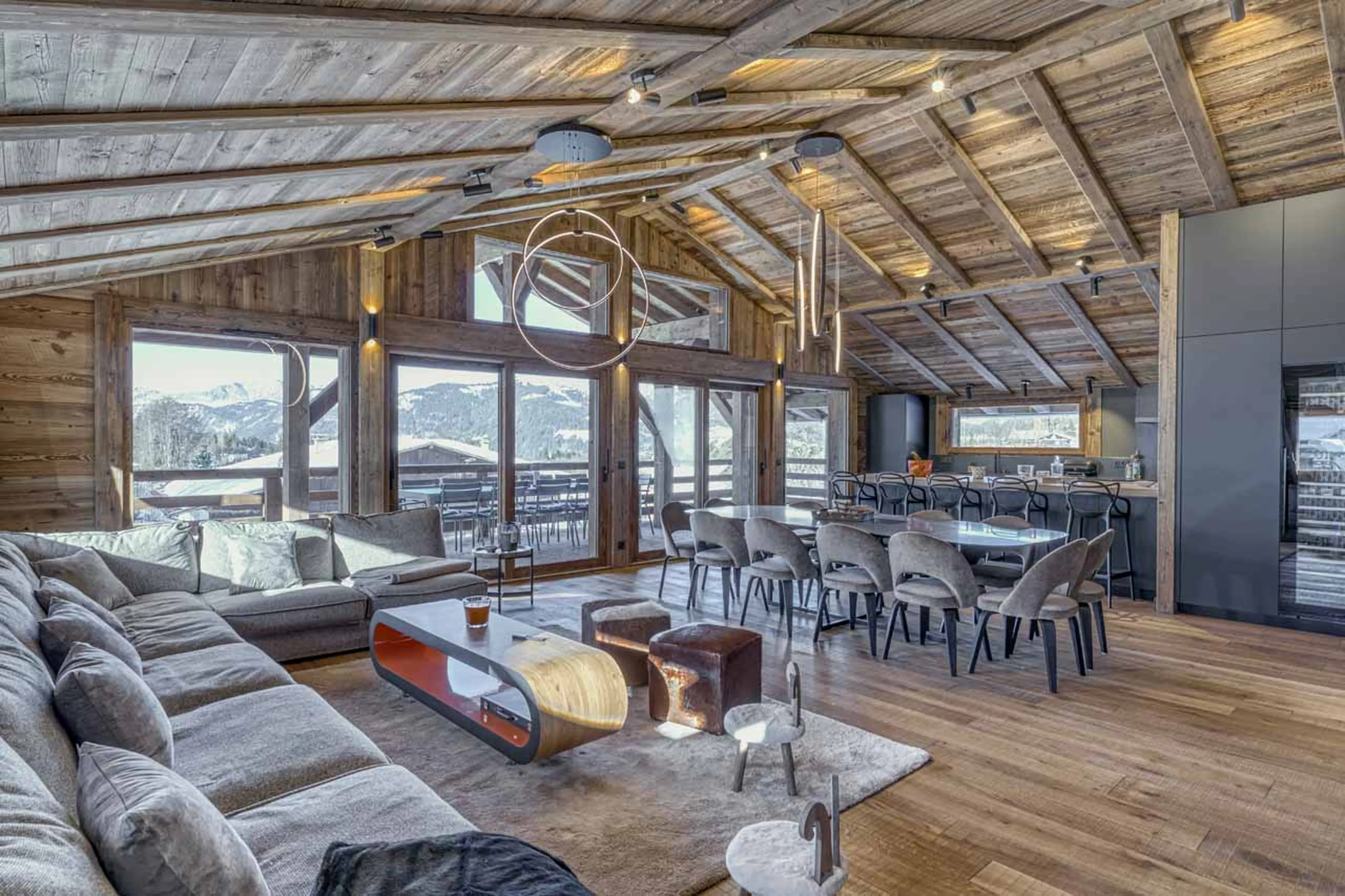 Living area at Chalet de Gabin in Megeve