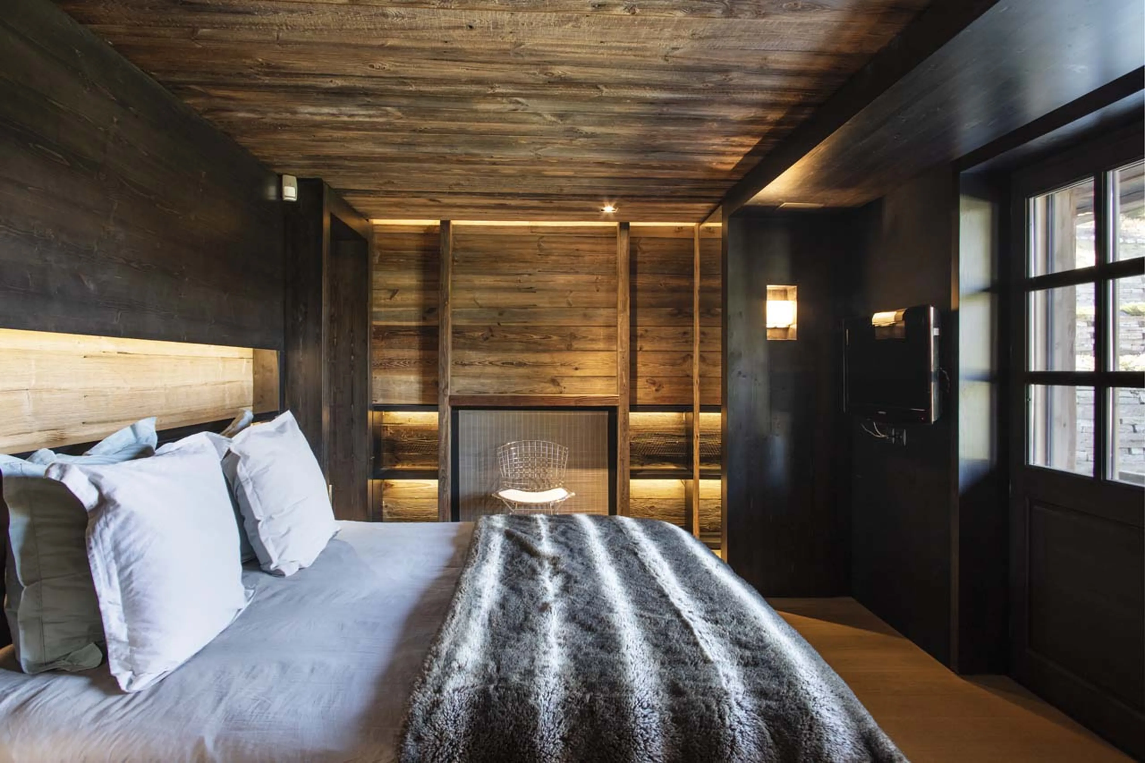 Bedroom four at Chalet de la Cry in Megeve