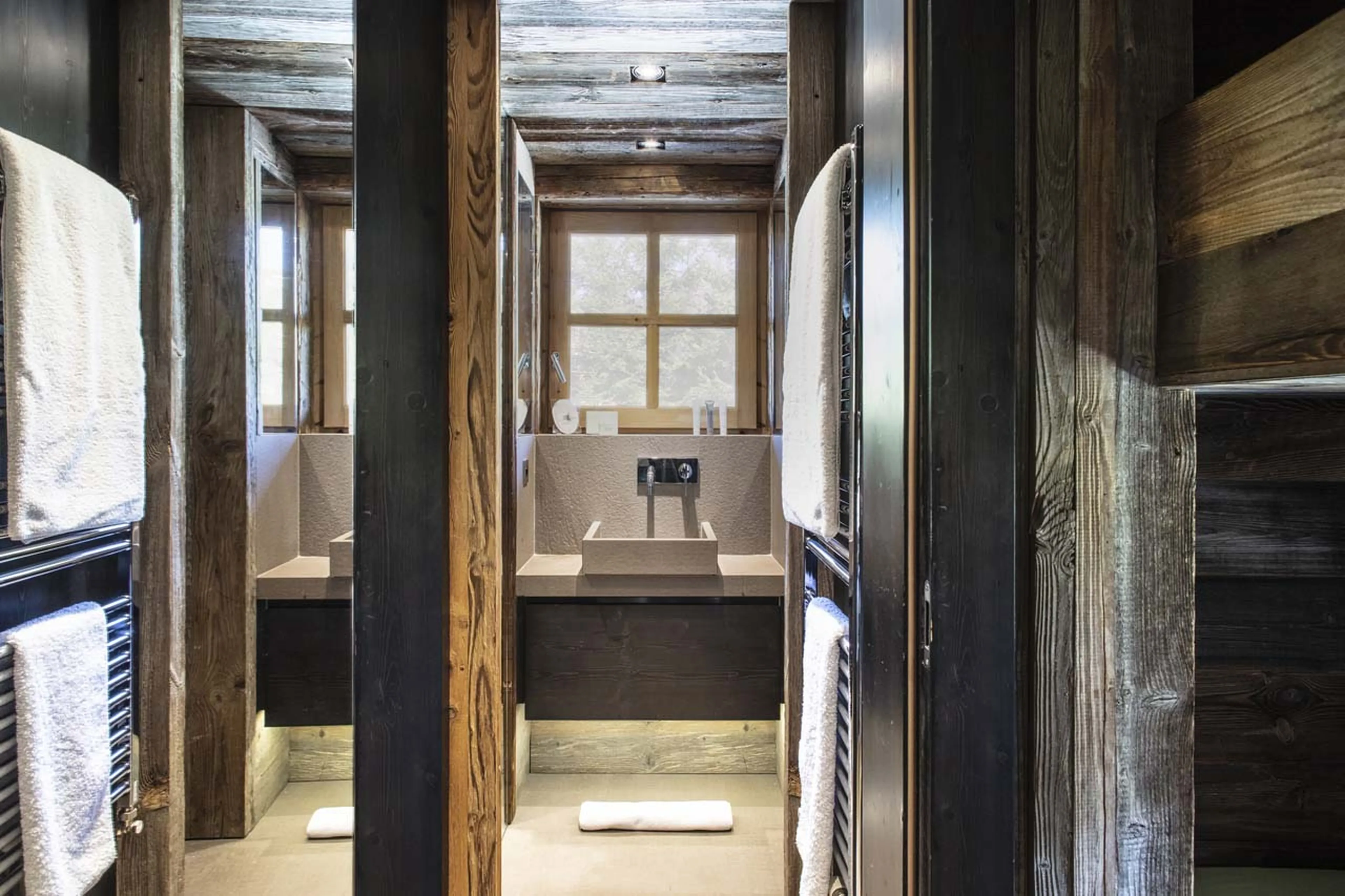 Shower room at Chalet de la Cry in Megeve