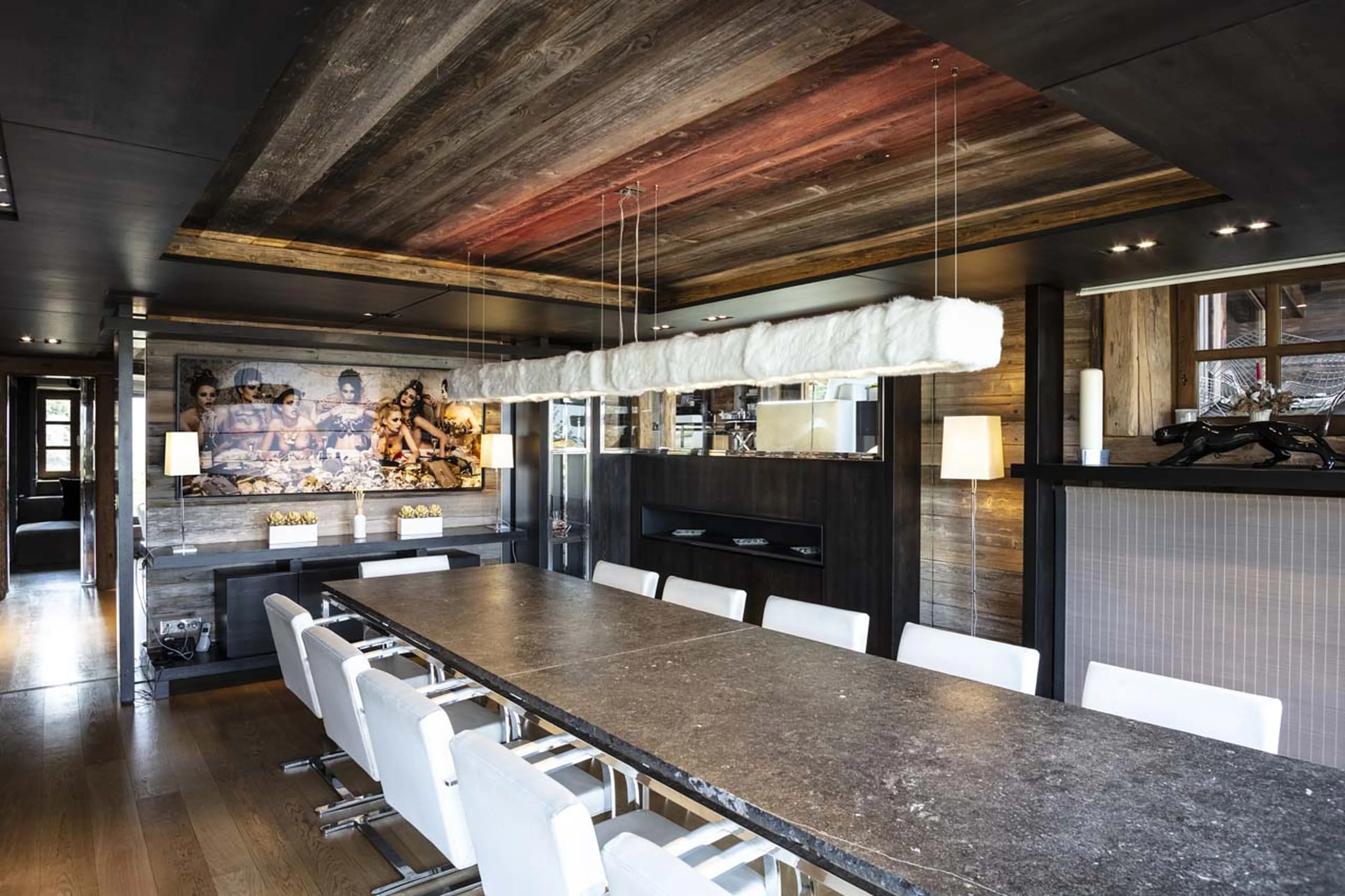 Dining room at Chalet de la Cry in Megeve