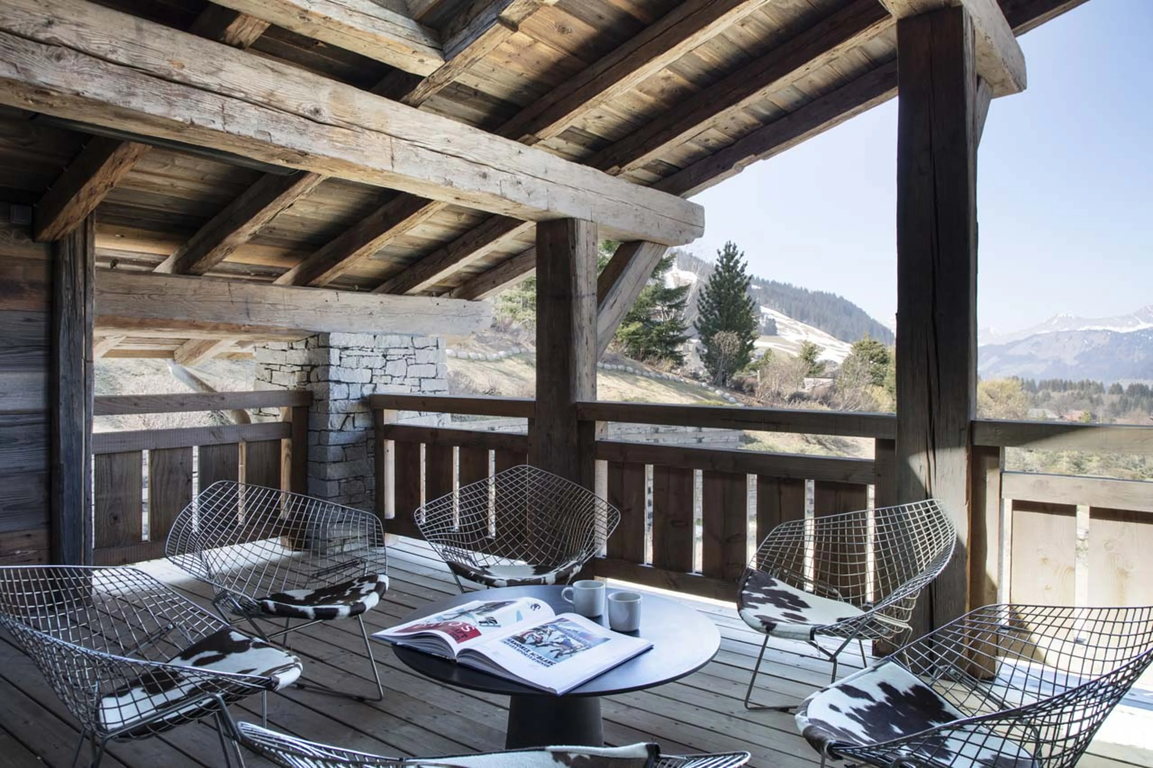 Terrace at Chalet de la Cry in Megeve