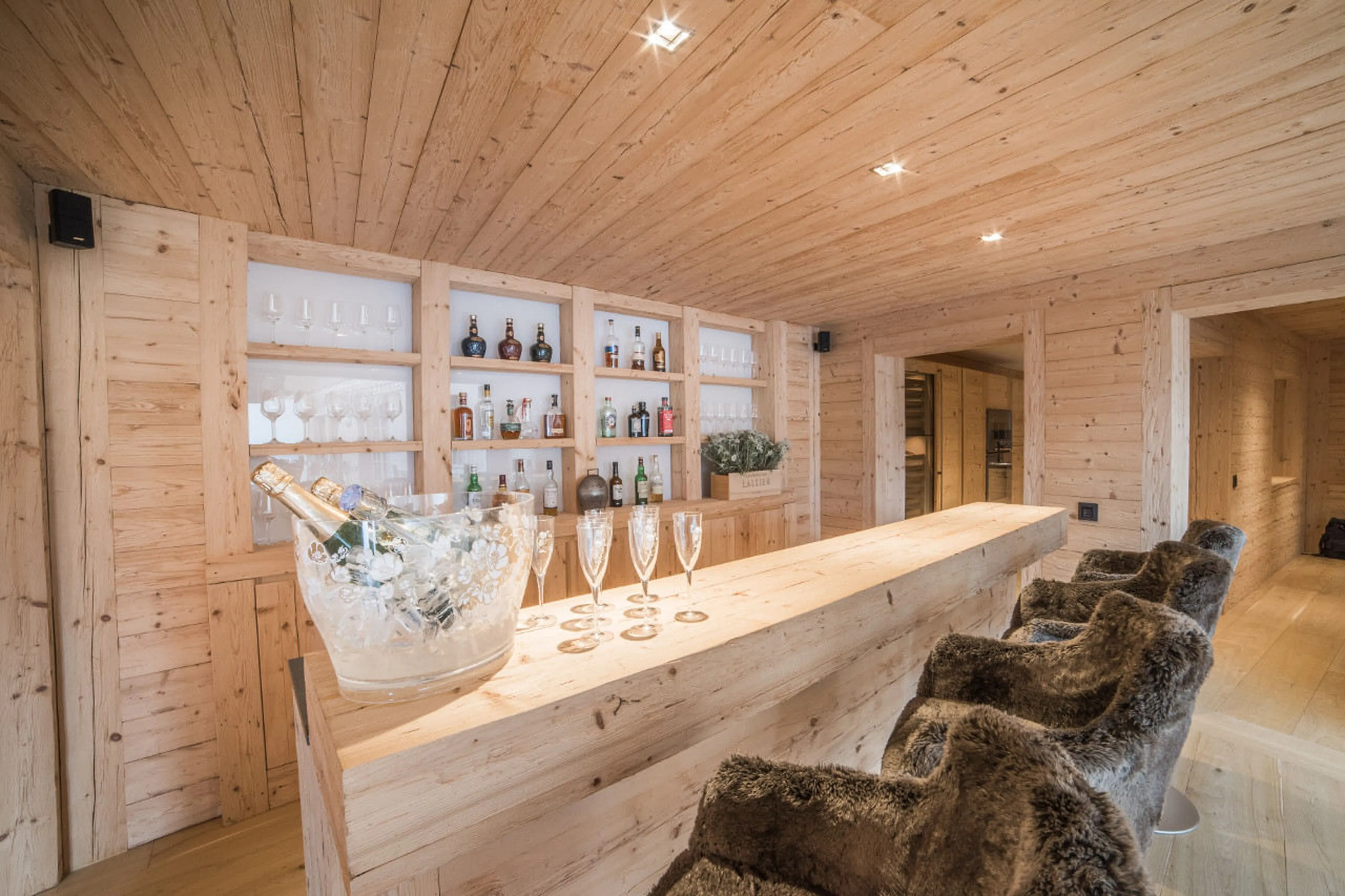 Bar at Chalet de Rougemont in Gstaad