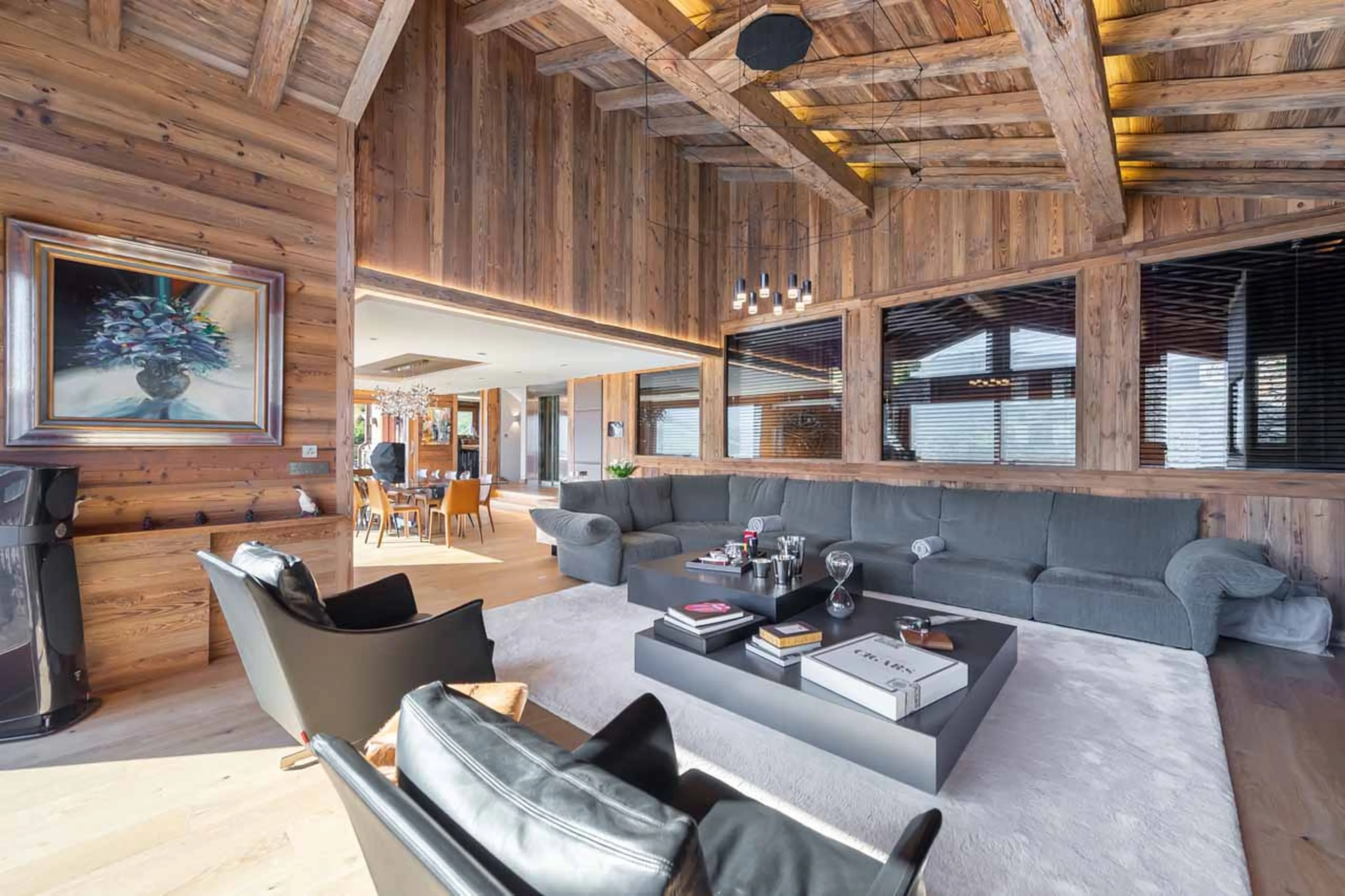 Living area at Chalet Decembre in Megeve
