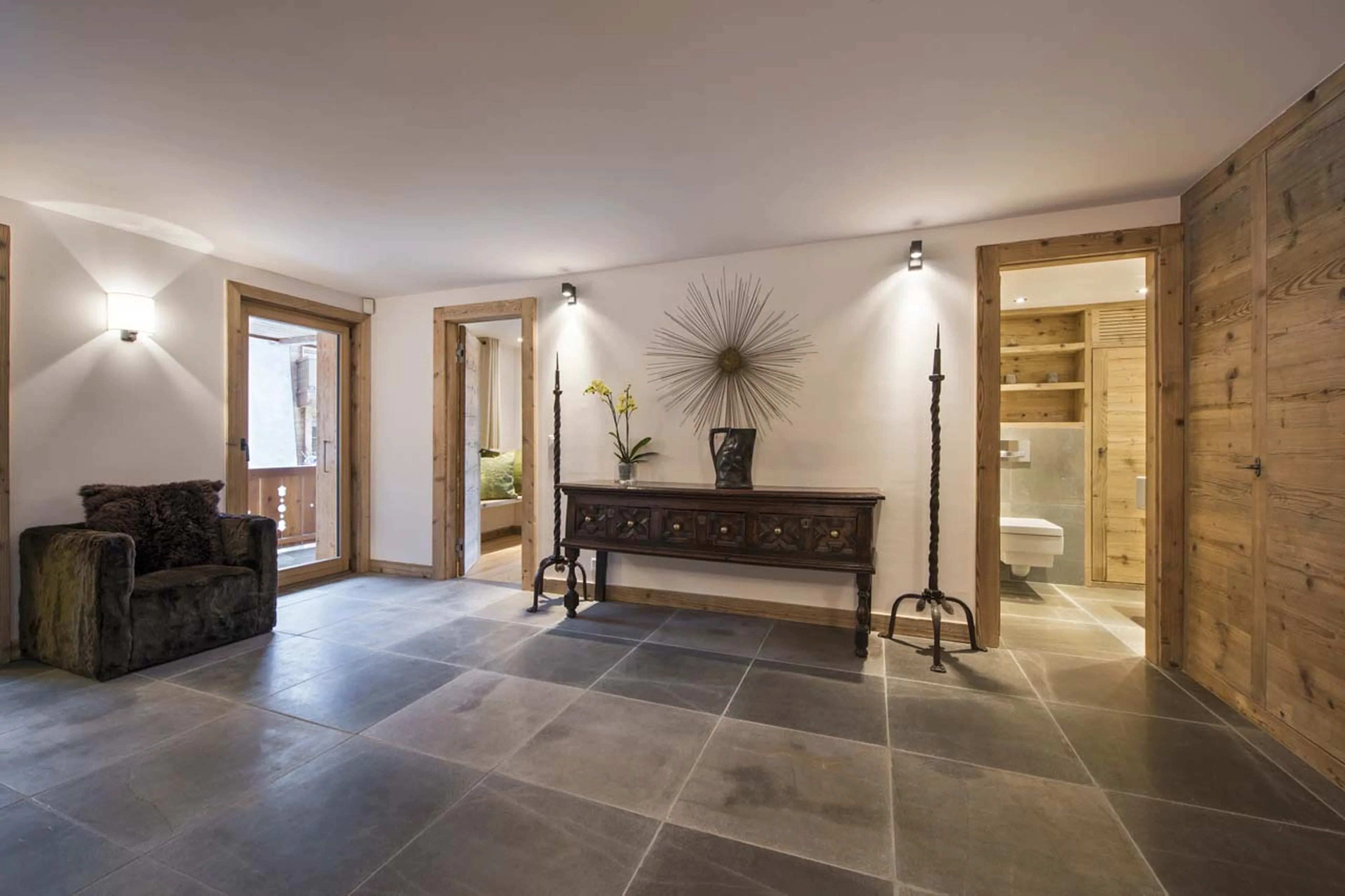 Hallway in Chalet Delormes in Verbier