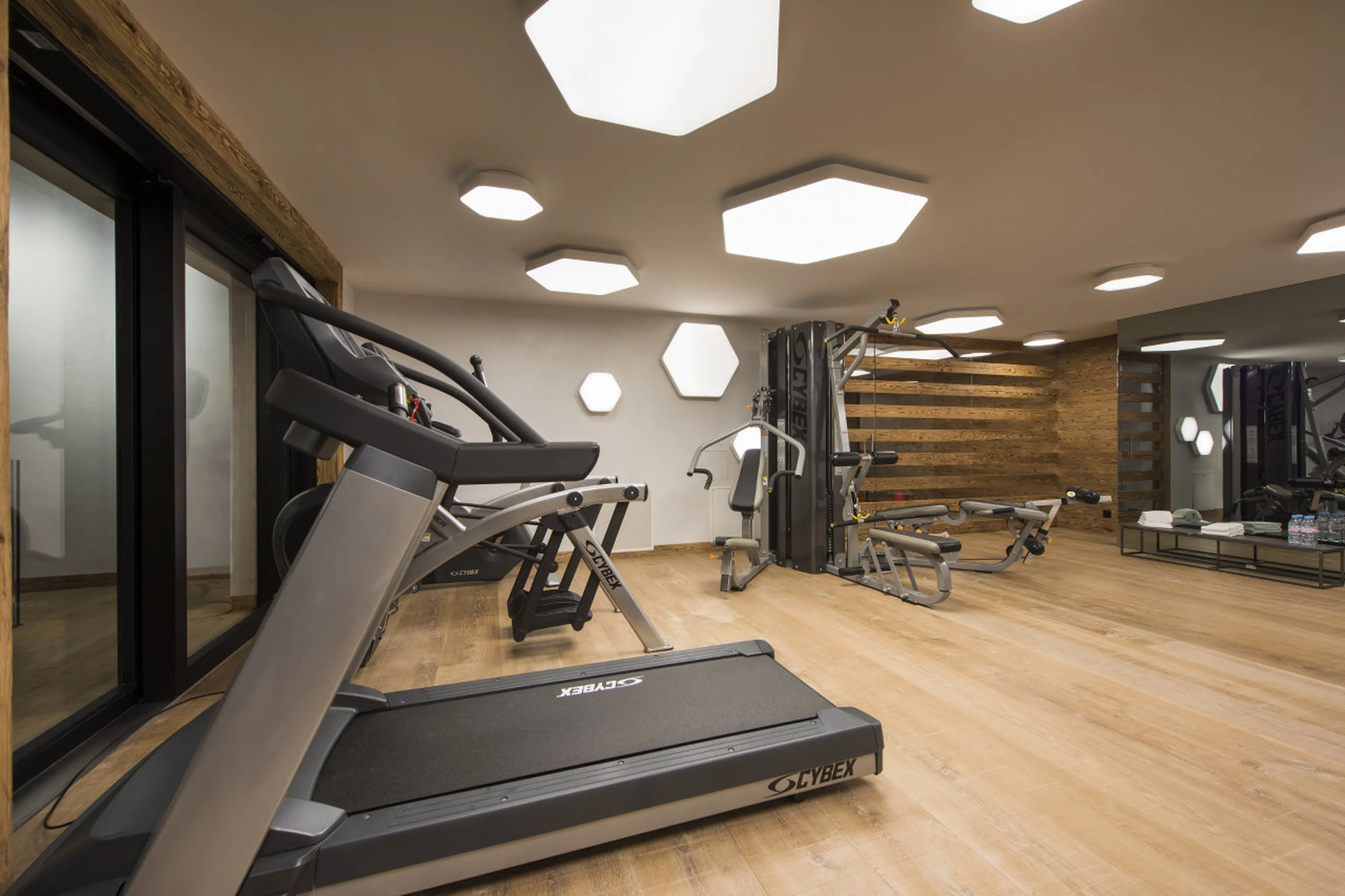 Shared gym at Chalet Denali in Zermatt