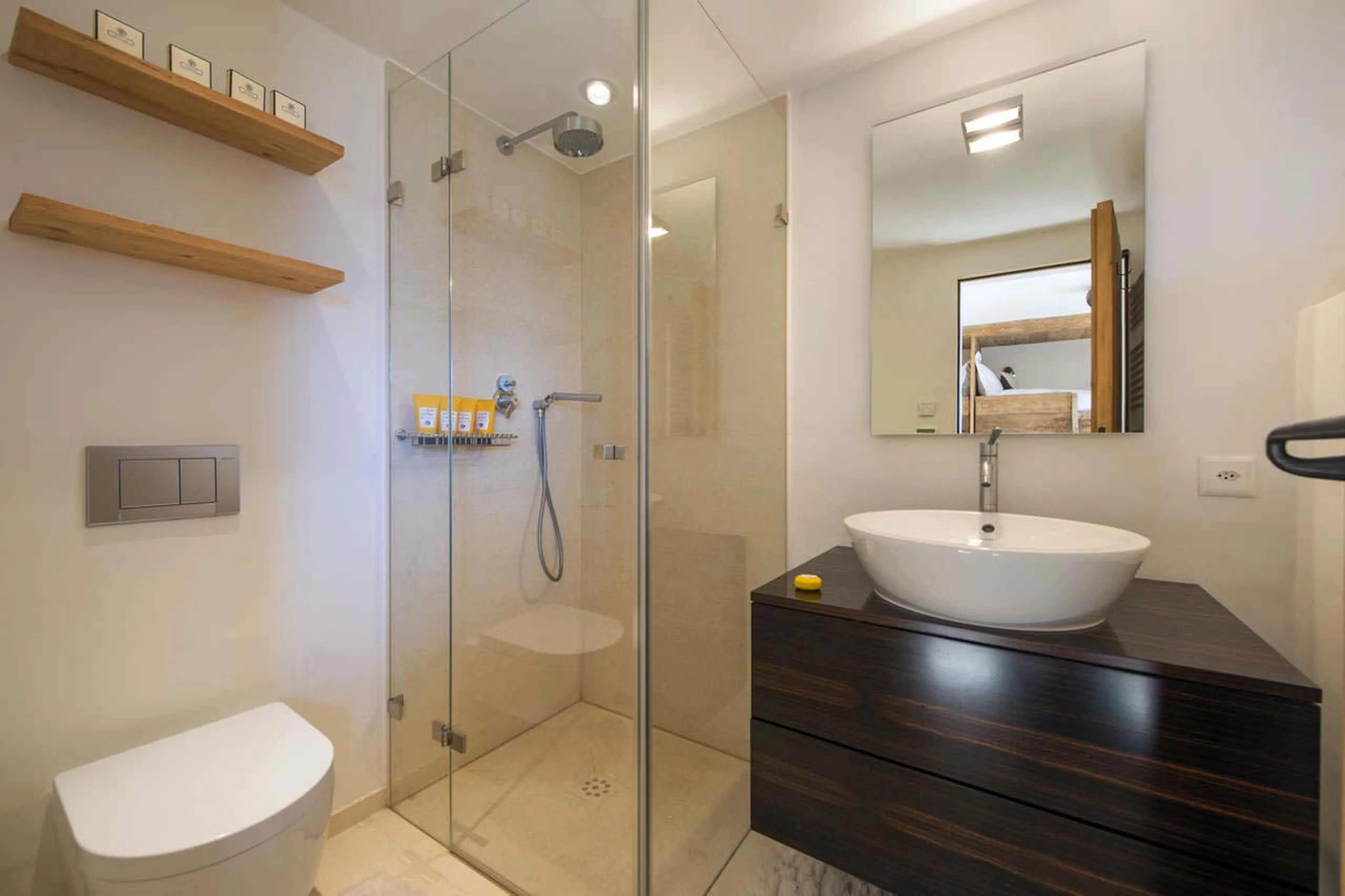 En-suite shower room at  Chalet Dent Blanche in Verbier