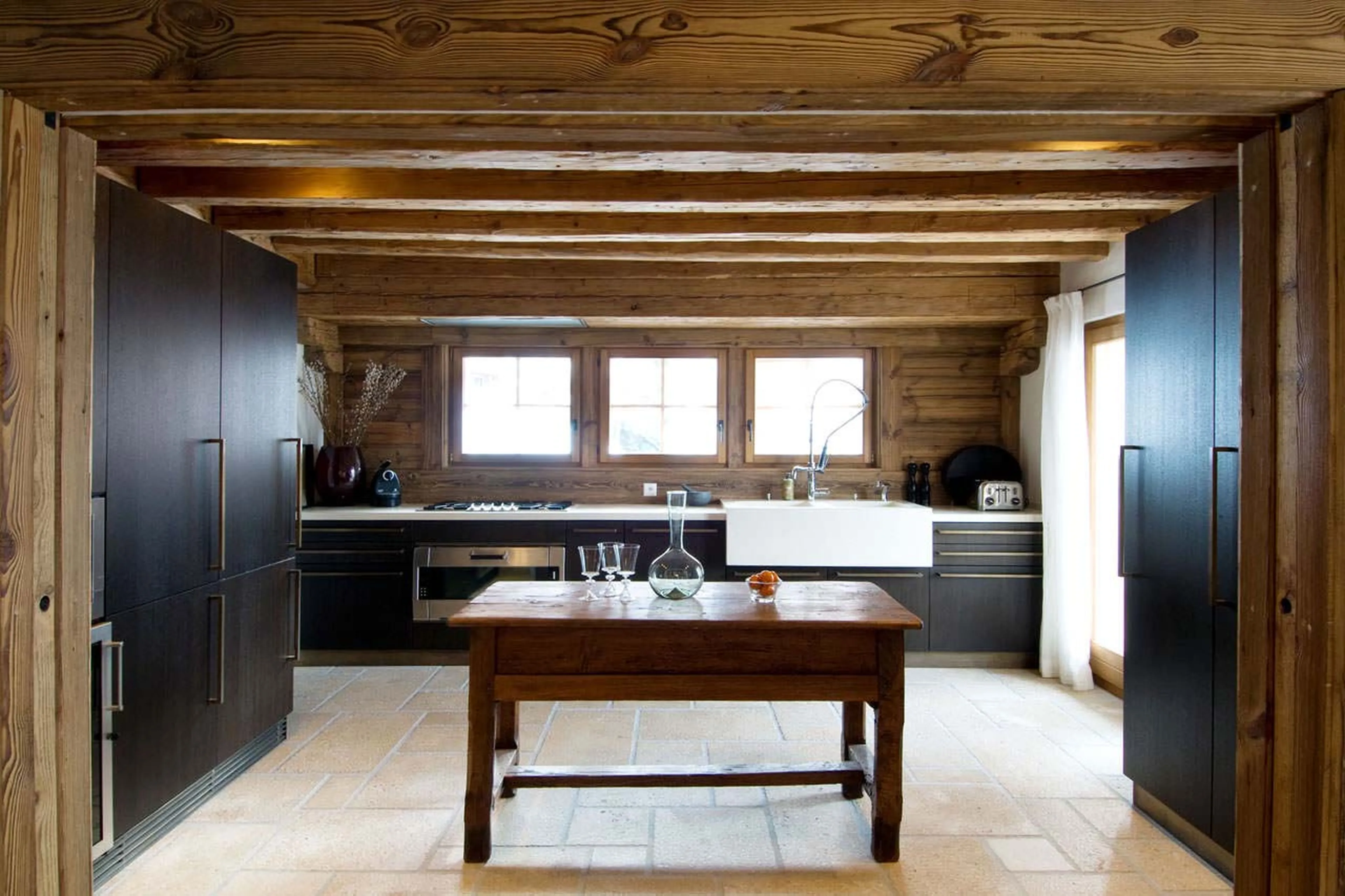 Modern kitchen in  Chalet Dent Blanche in Verbier