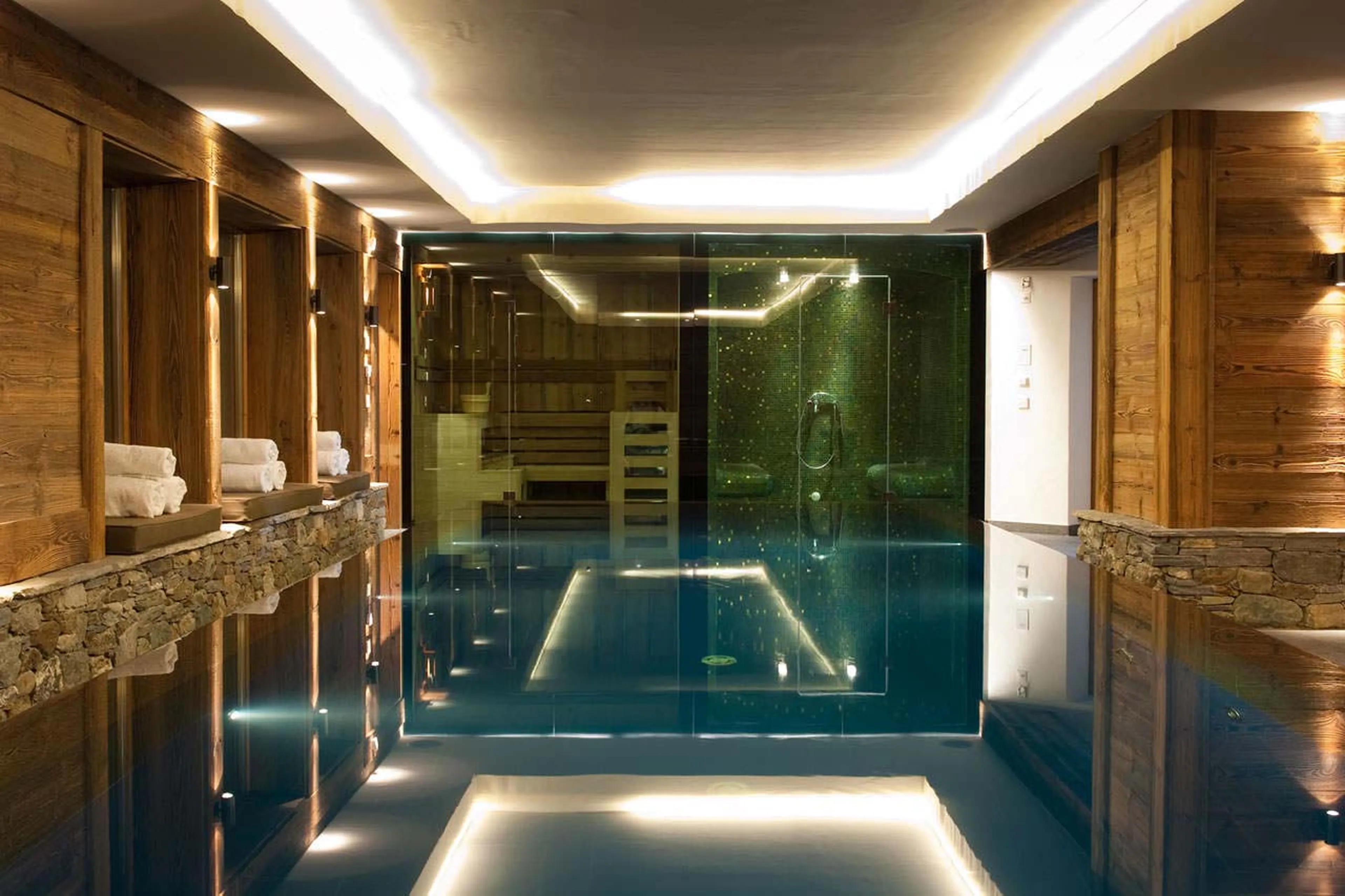 Sauna and hammam in Chalet Dent Blanche in Verbier