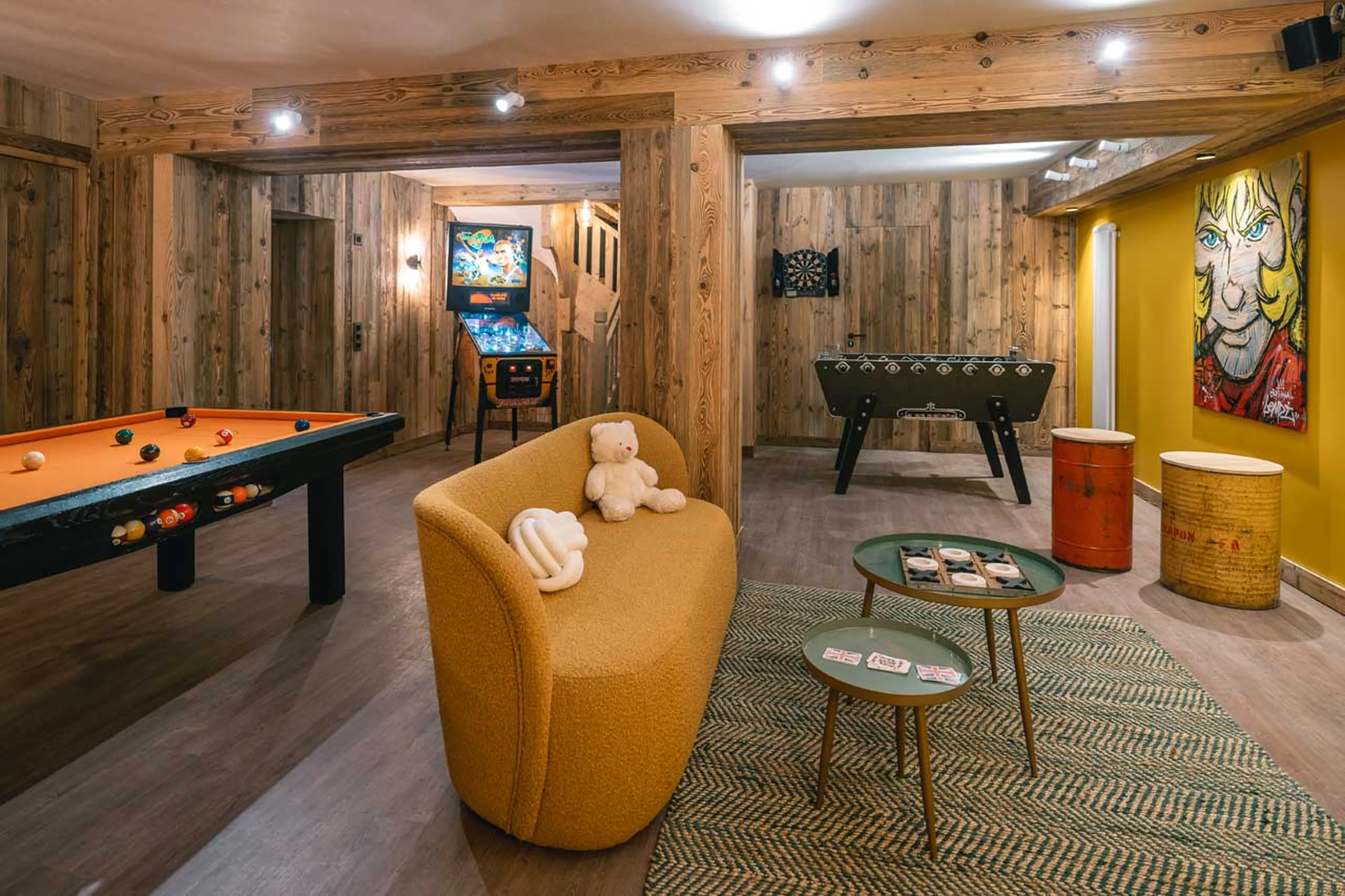 Games room at Chalet des Amis in Meribel