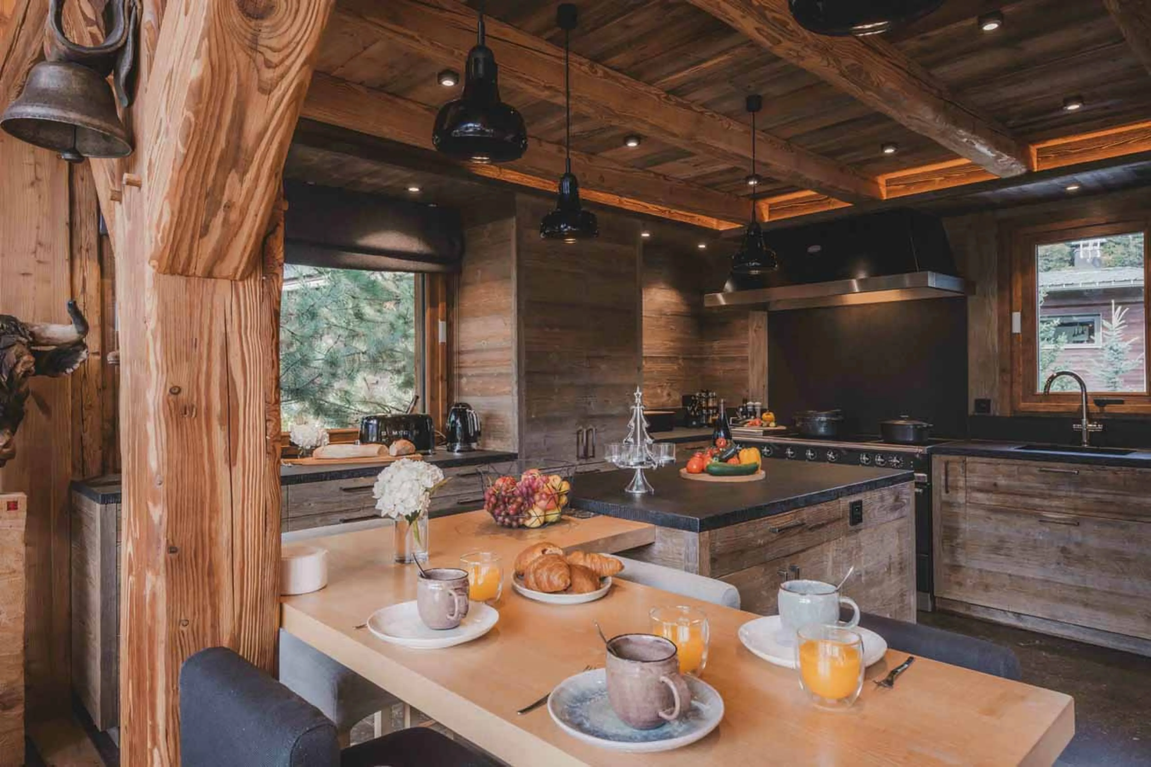Kitchen at Chalet des Cristaux in Chamonix