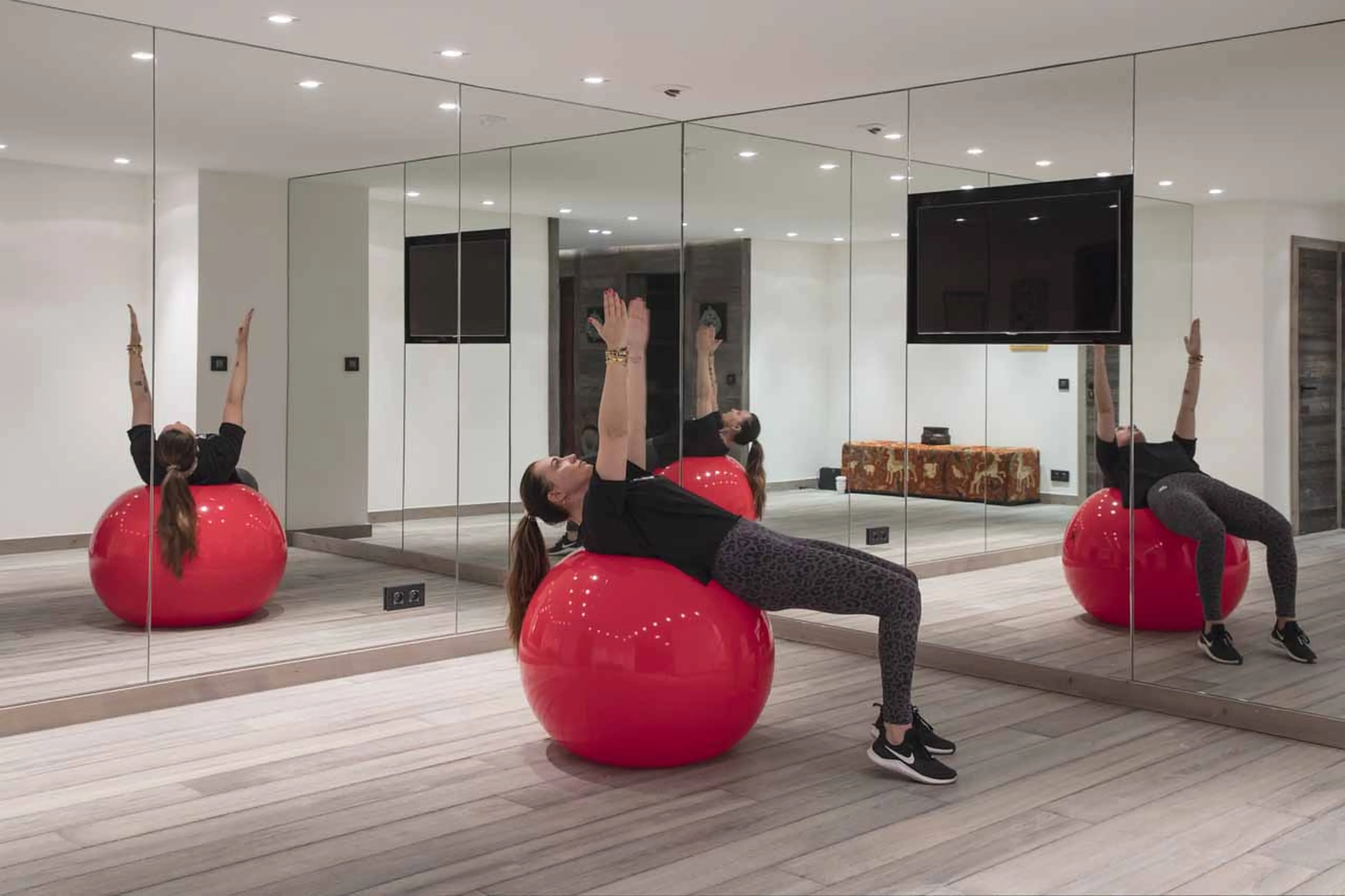 Fitness room at Chalet des Ecureuils in Megeve