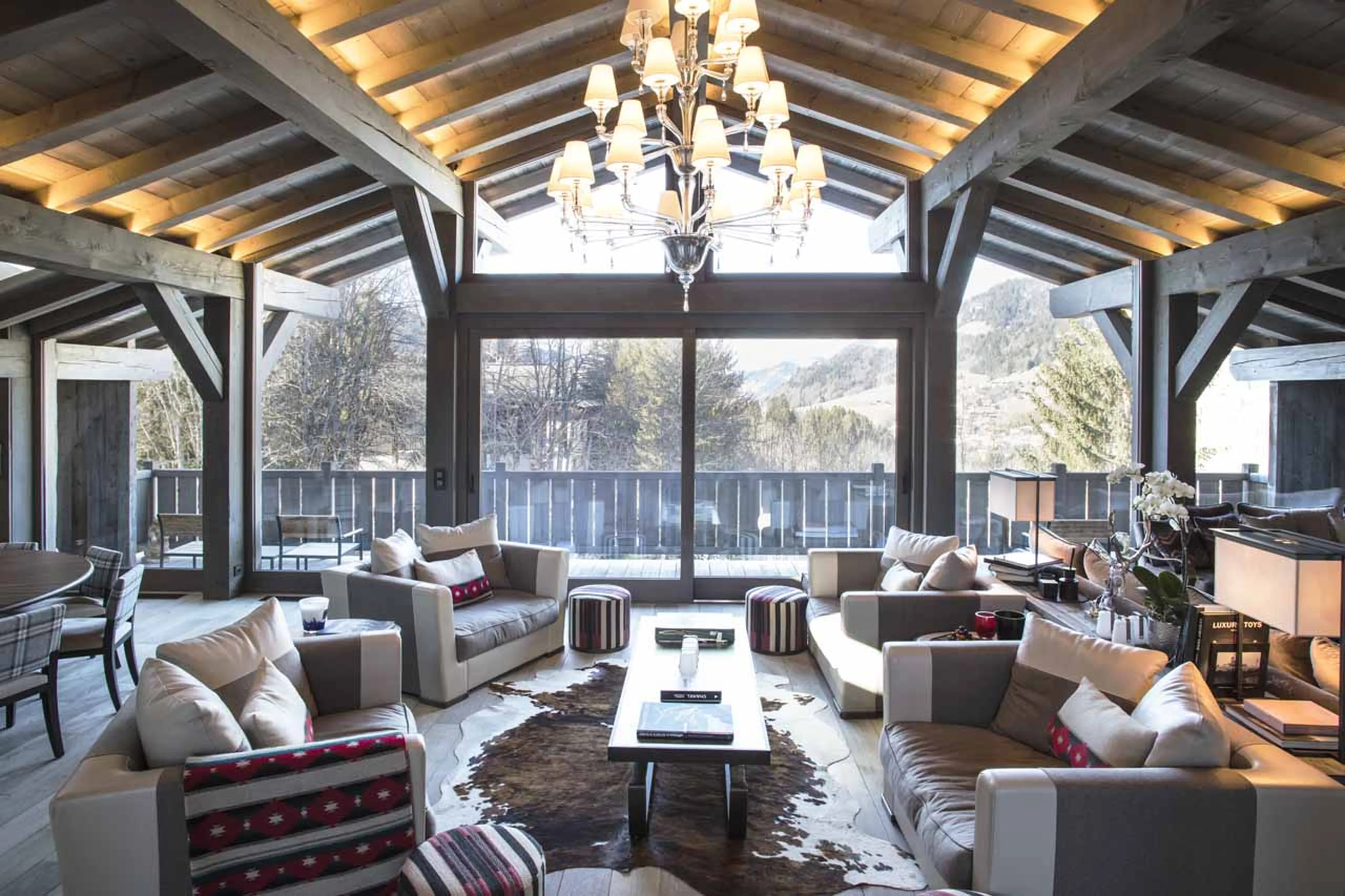Living area of Chalet des Ecureuils in Megeve