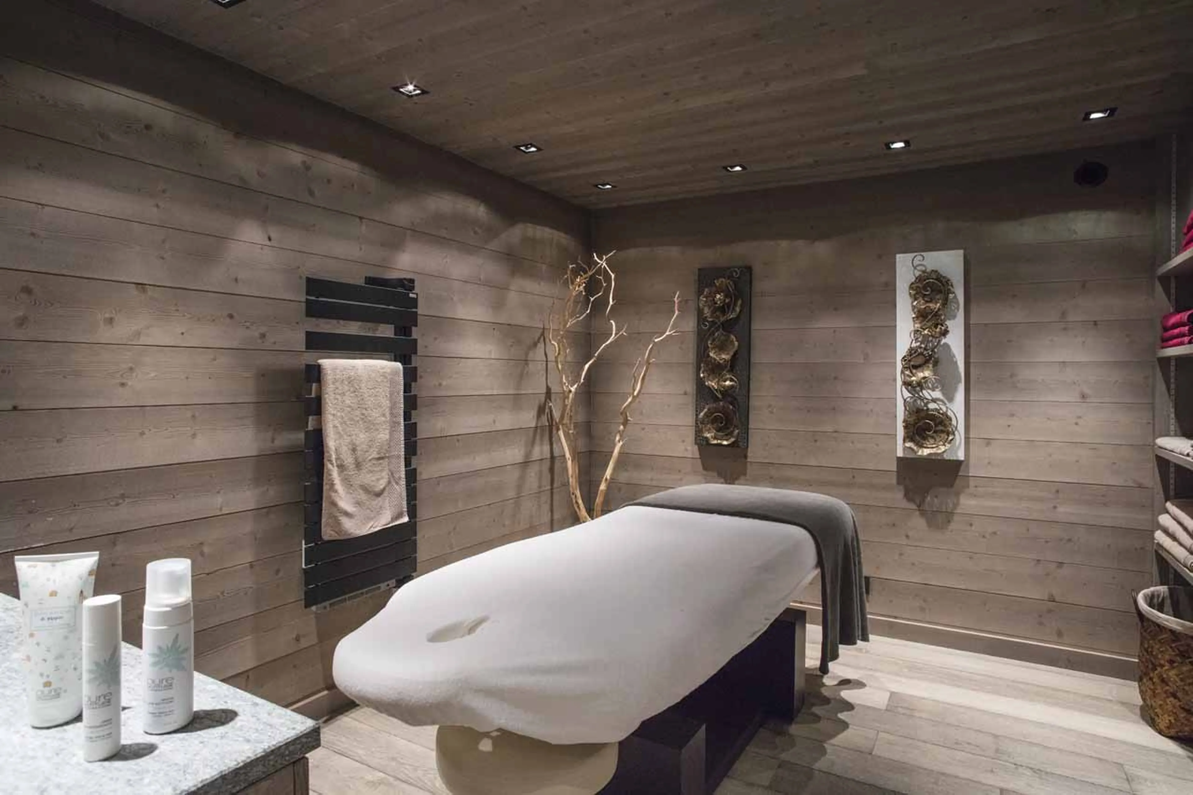 Massage room at Chalet des Ecureuils in Megeve