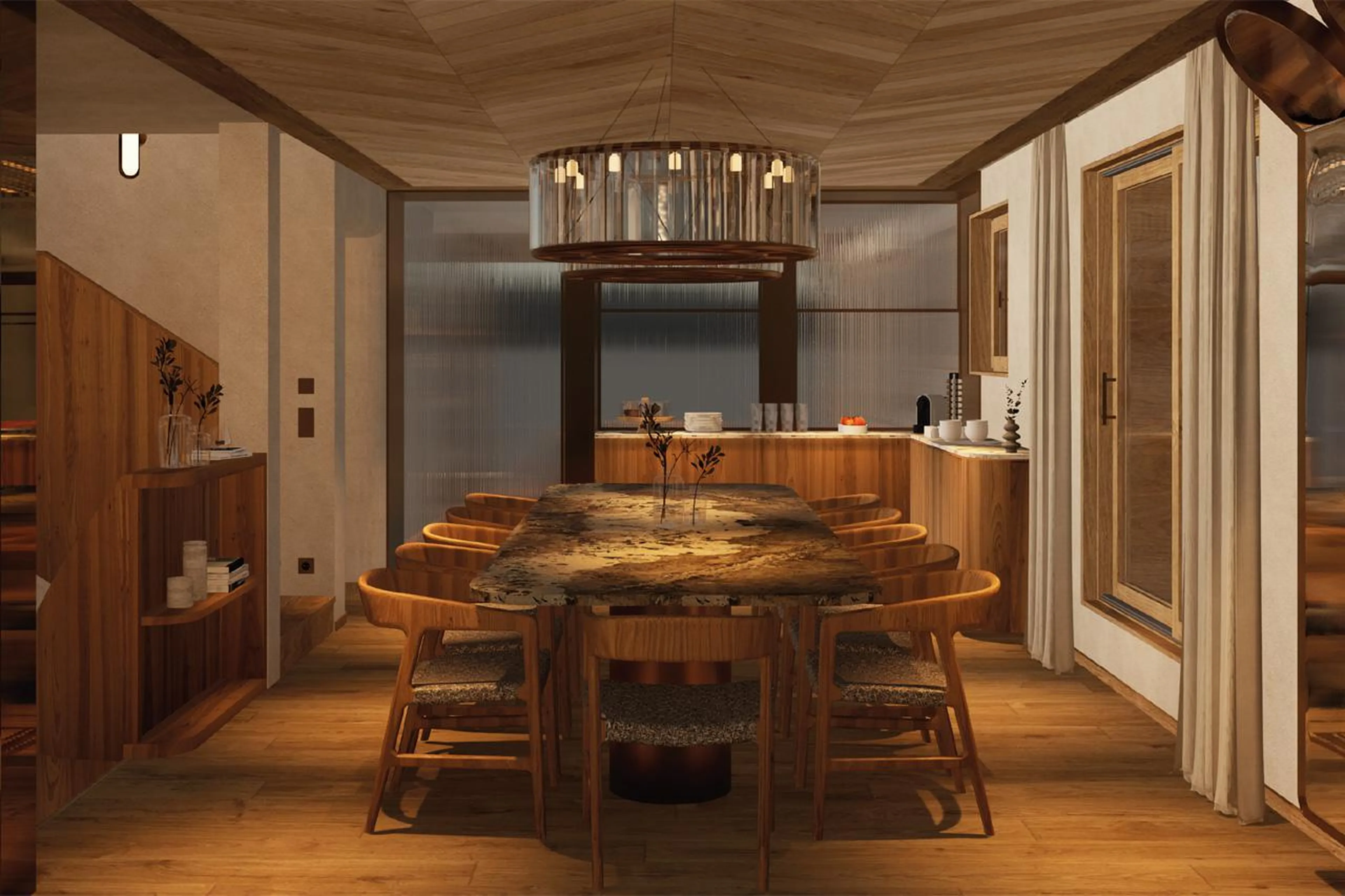 Dining room at des Legendes, Hameau Alpin in Val d'Isere