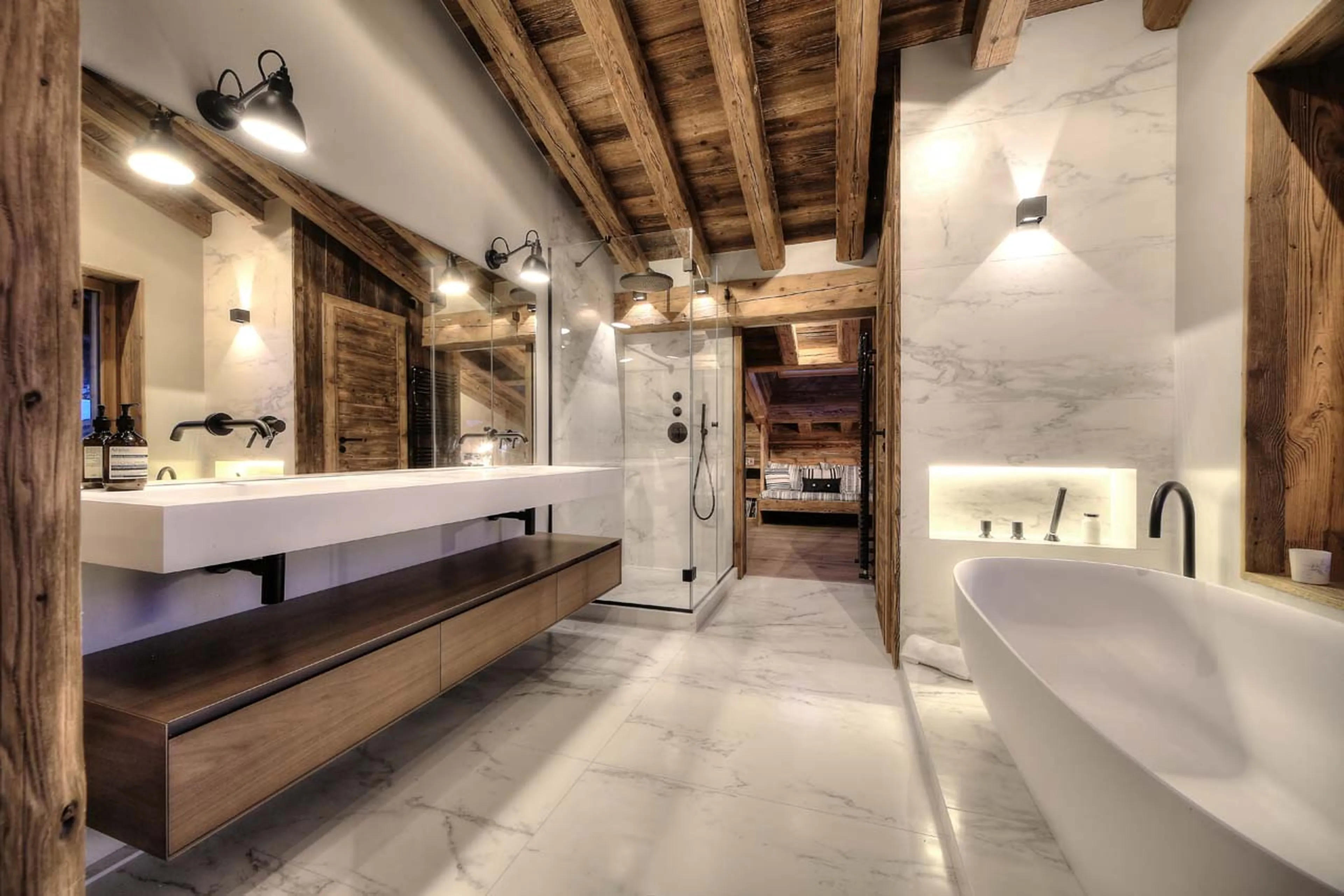 Bathroom one at Chalet des Renards in Megeve