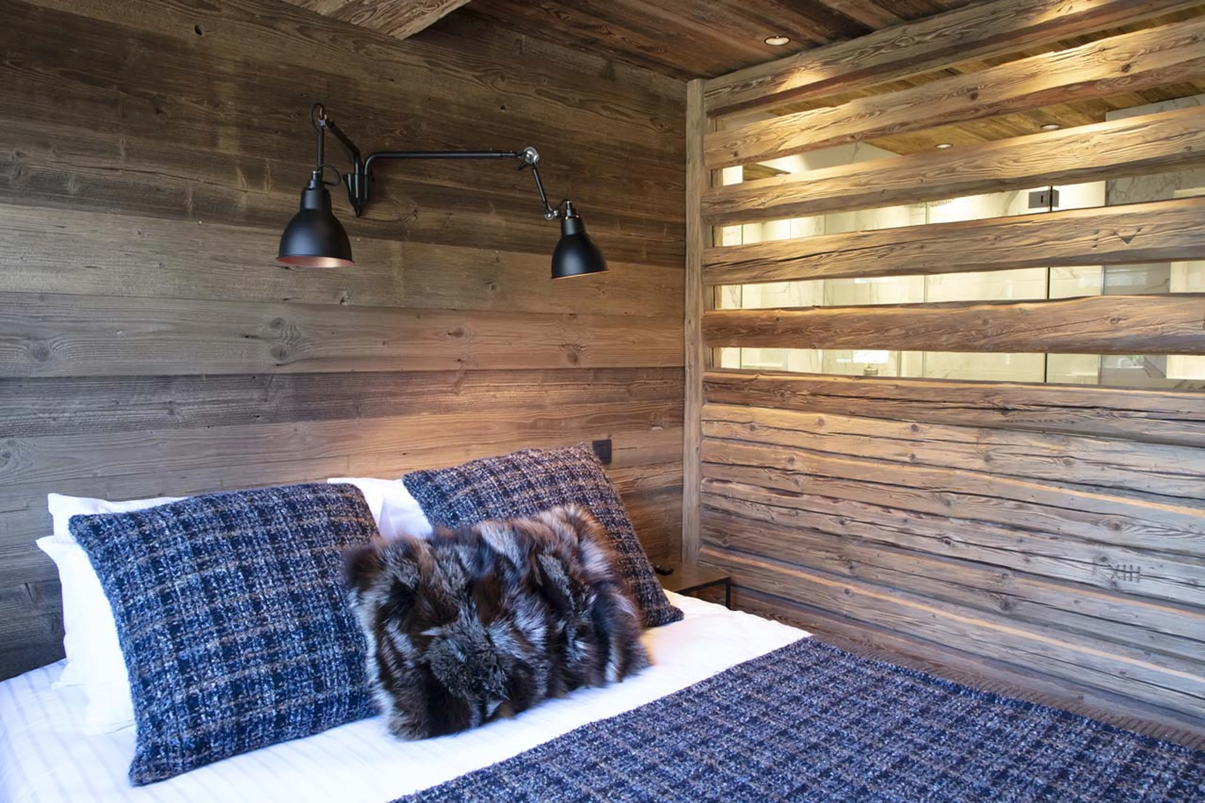 Bedroom four at Chalet des Renards in Megeve