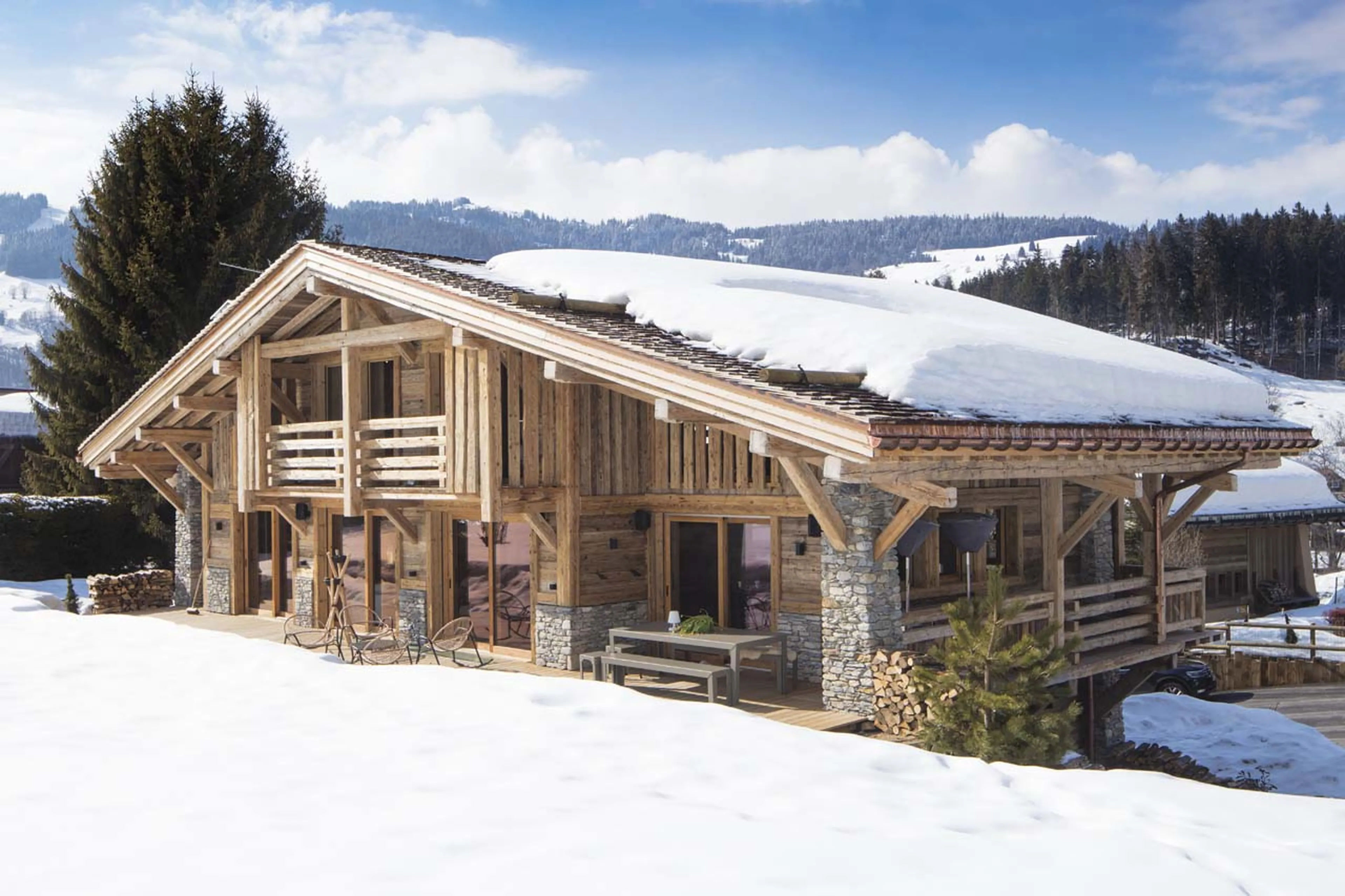 Exterior of Chalet des Renards in Megeve