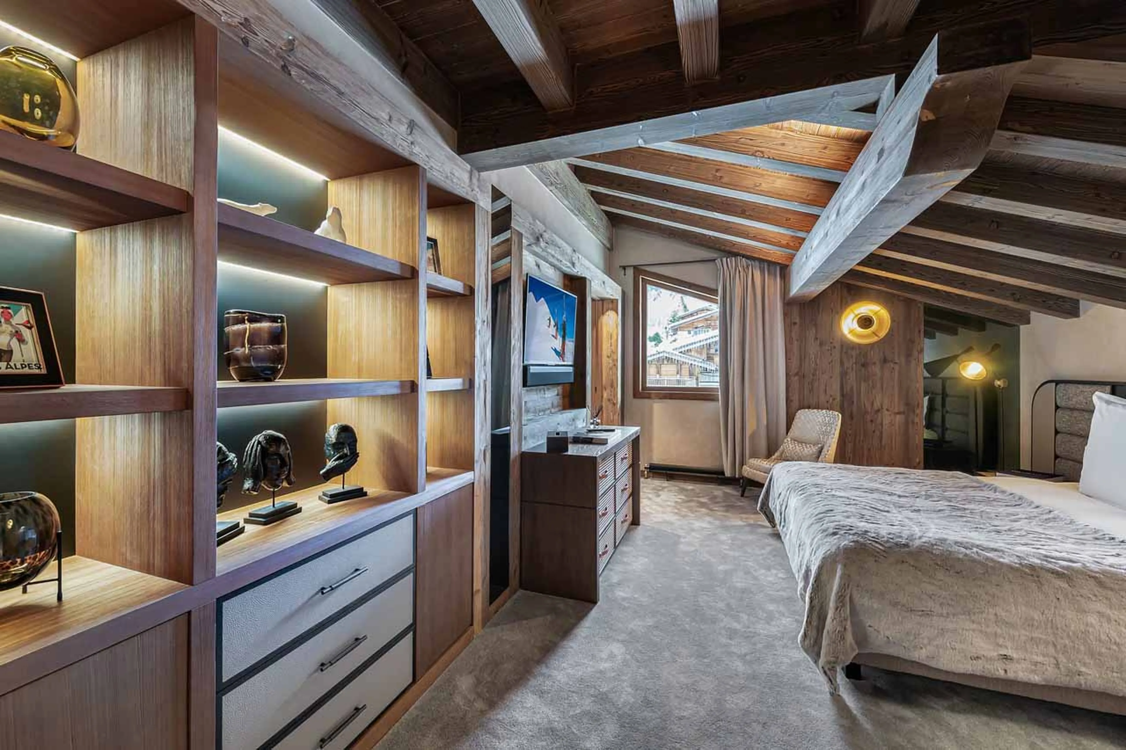 Bedroom five at Chalet Divinity in Megeve