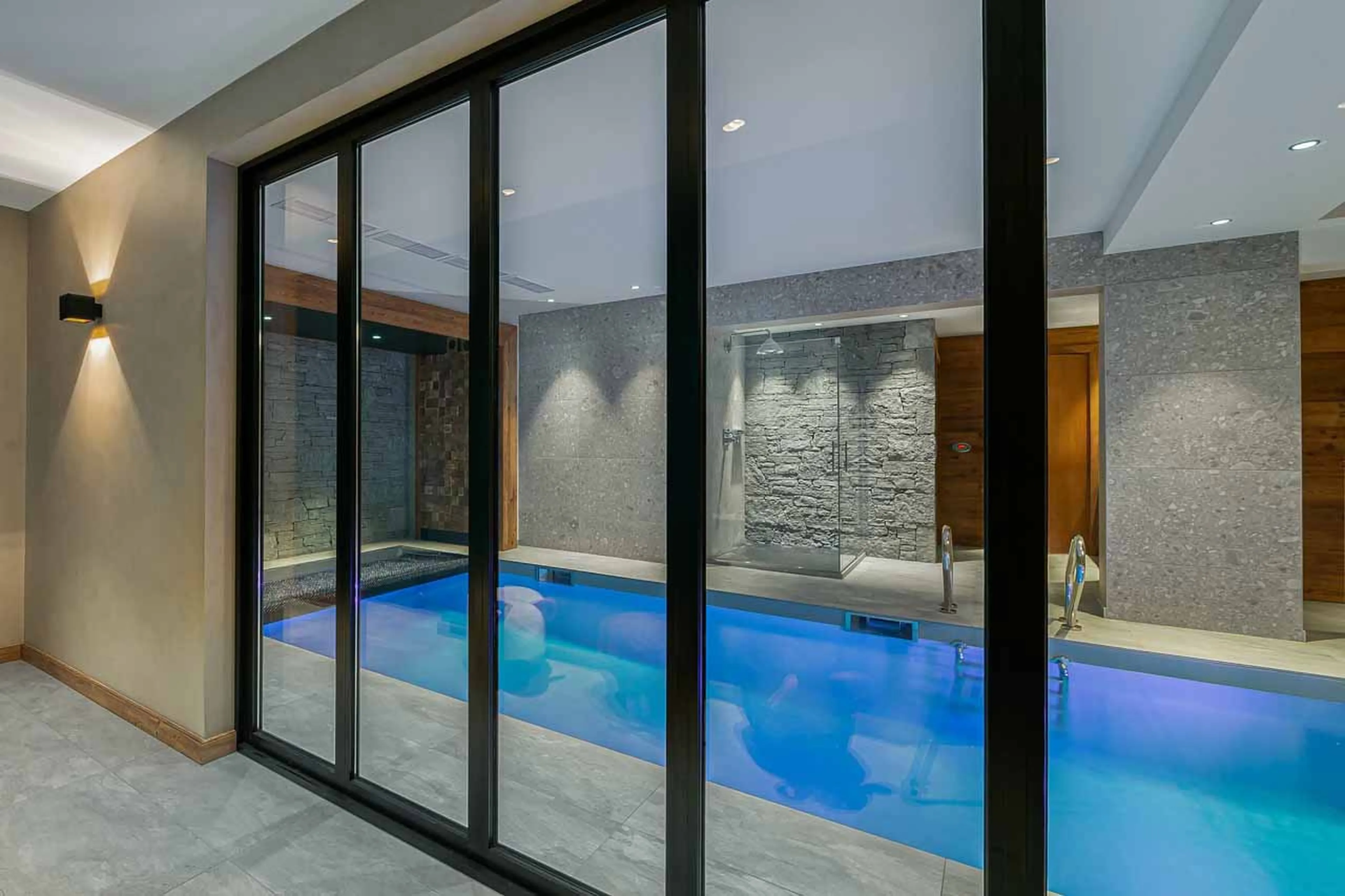 Spa with pool at Chalet Divinity in Megeve