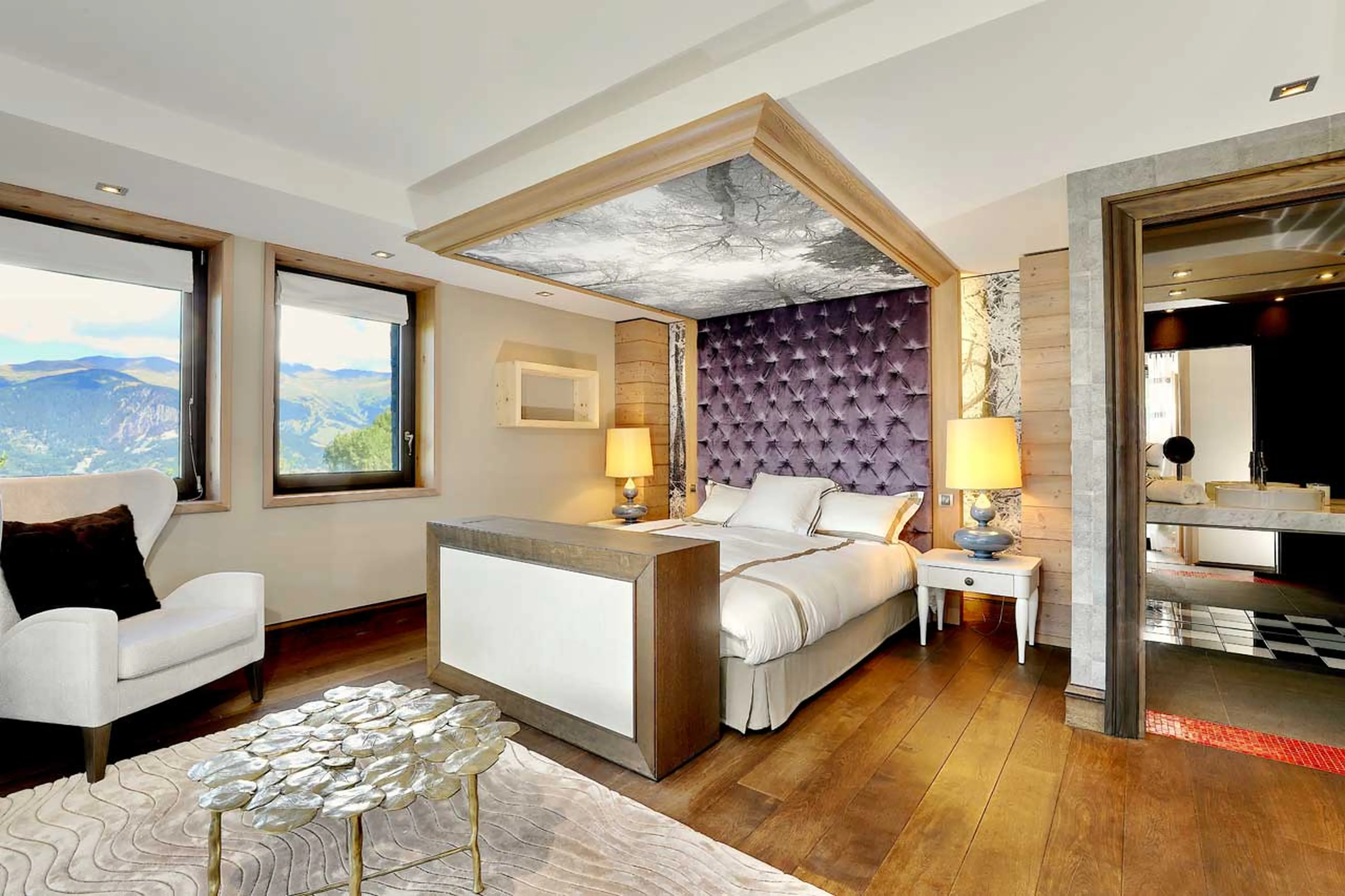 Double bedroom at Chalet Dolce Vita in Courchevel 1650