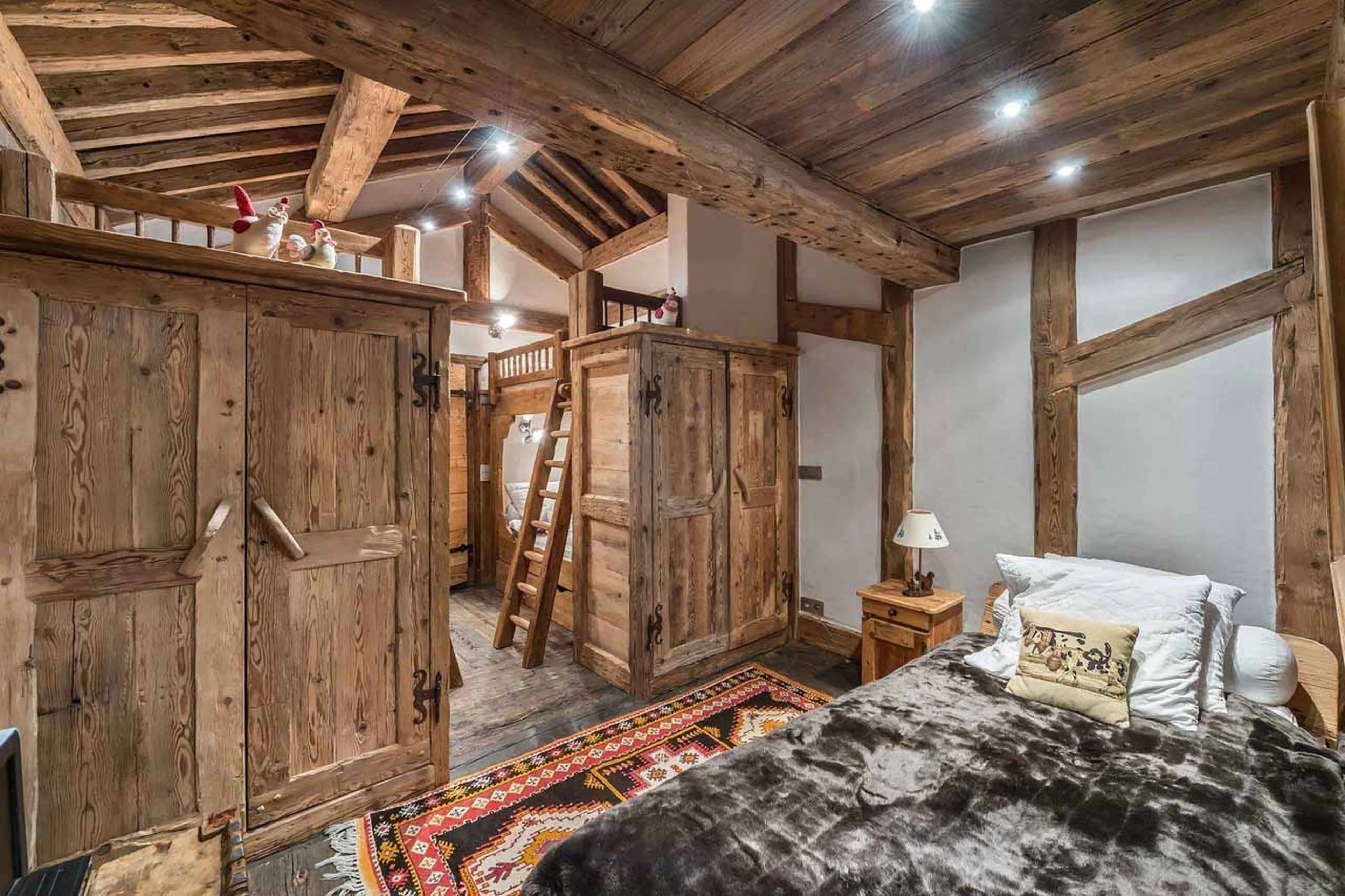 Bedroom one at Chalet Druchka in Meribel