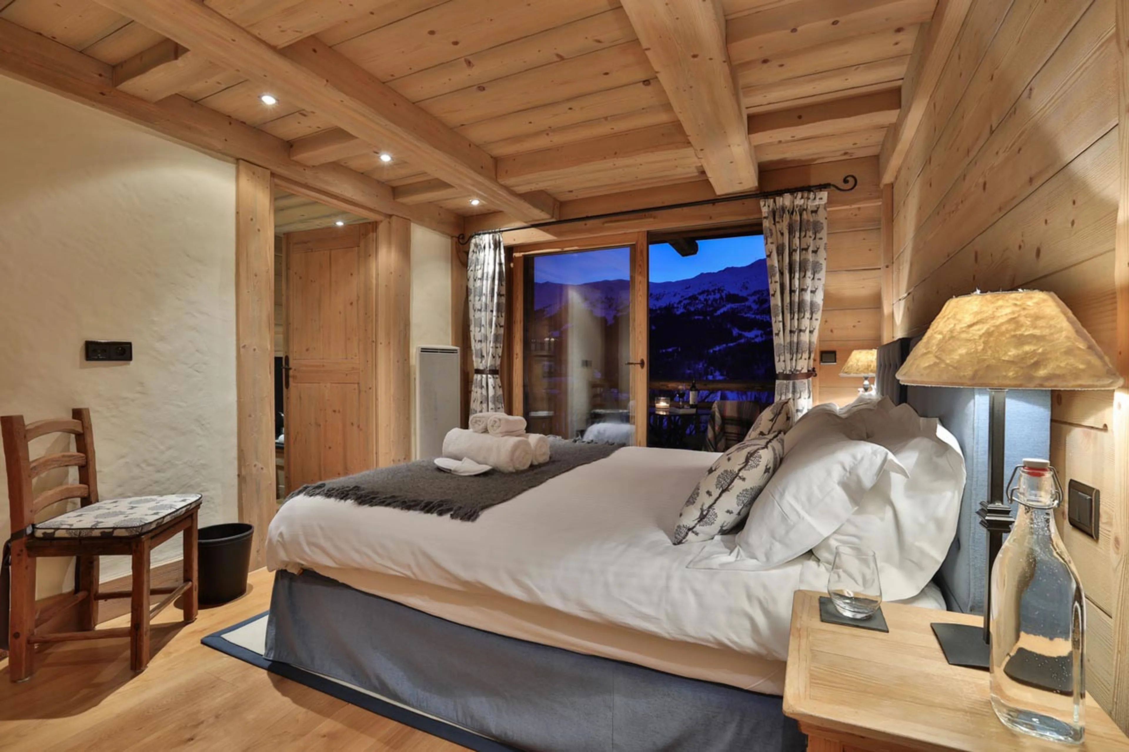 Bedroom one at Chalet du Vallon in Meribel