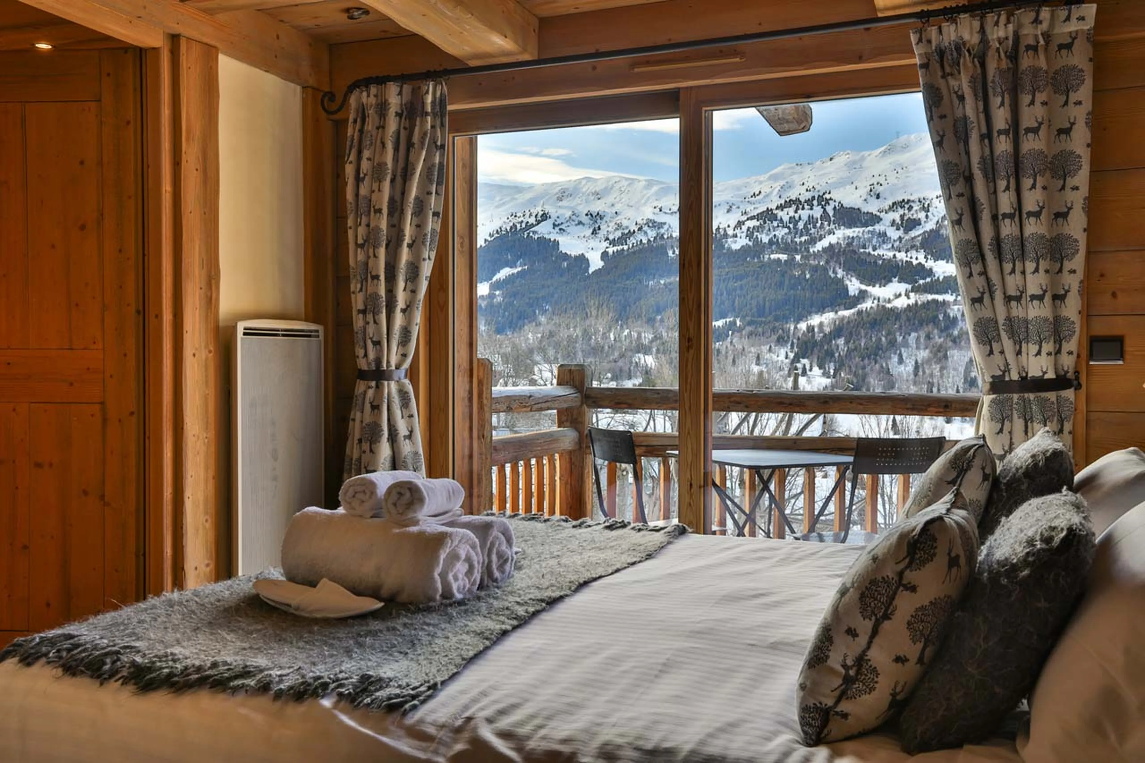 Views from bedroom one at Chalet du Vallon in Meribel