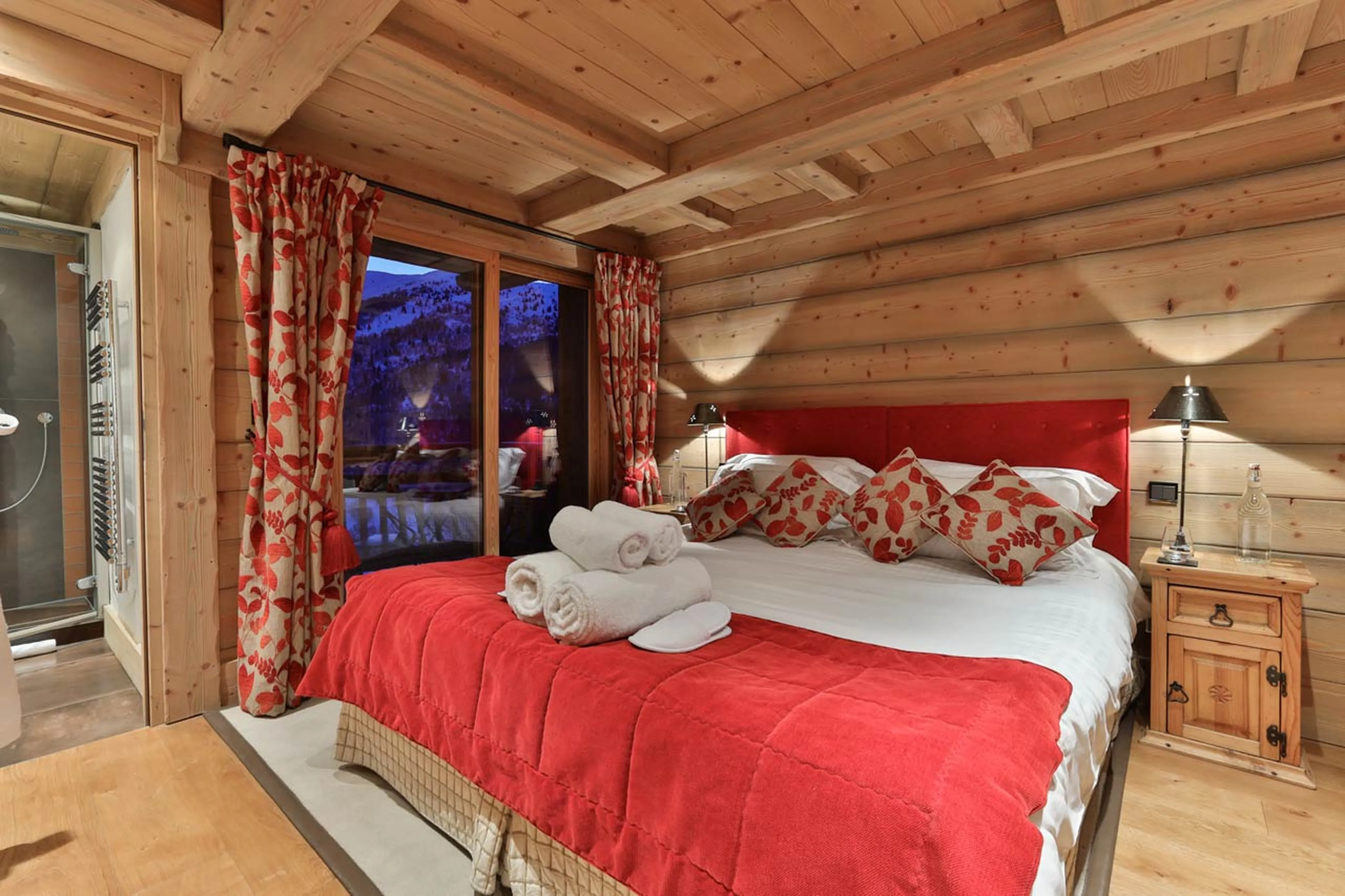 Bedroom two at Chalet du Vallon in Meribel