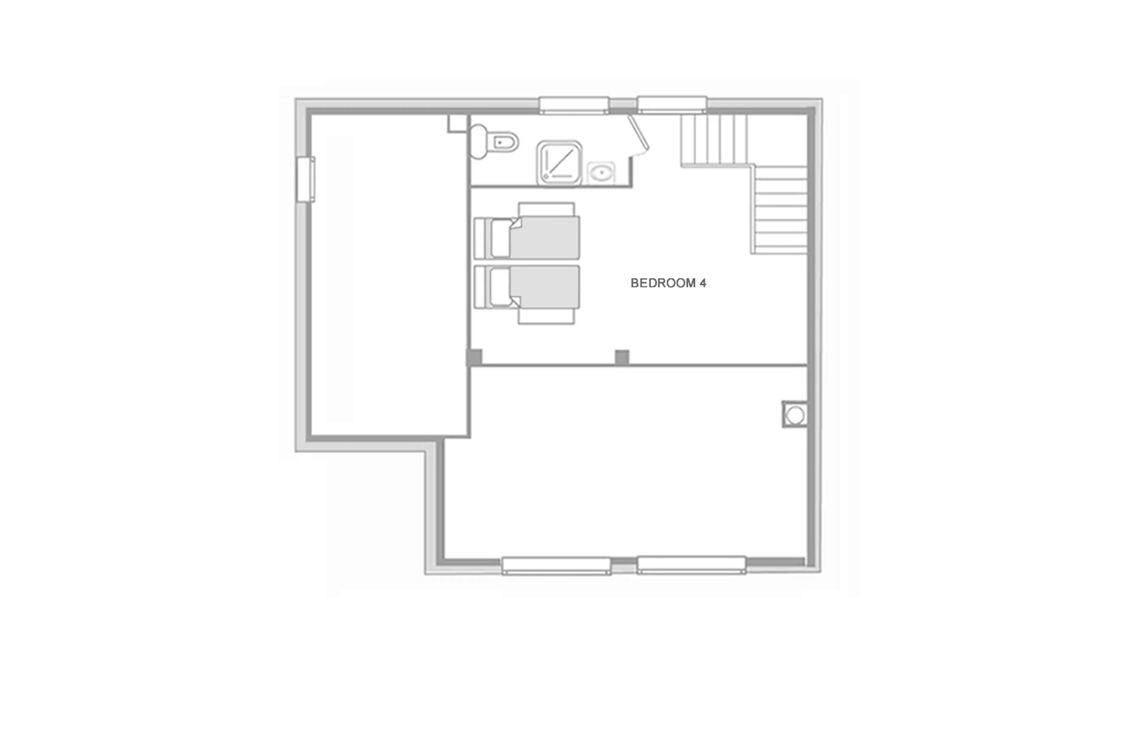 Level 3 floor plan of Chalet Du Vallon in Meribel