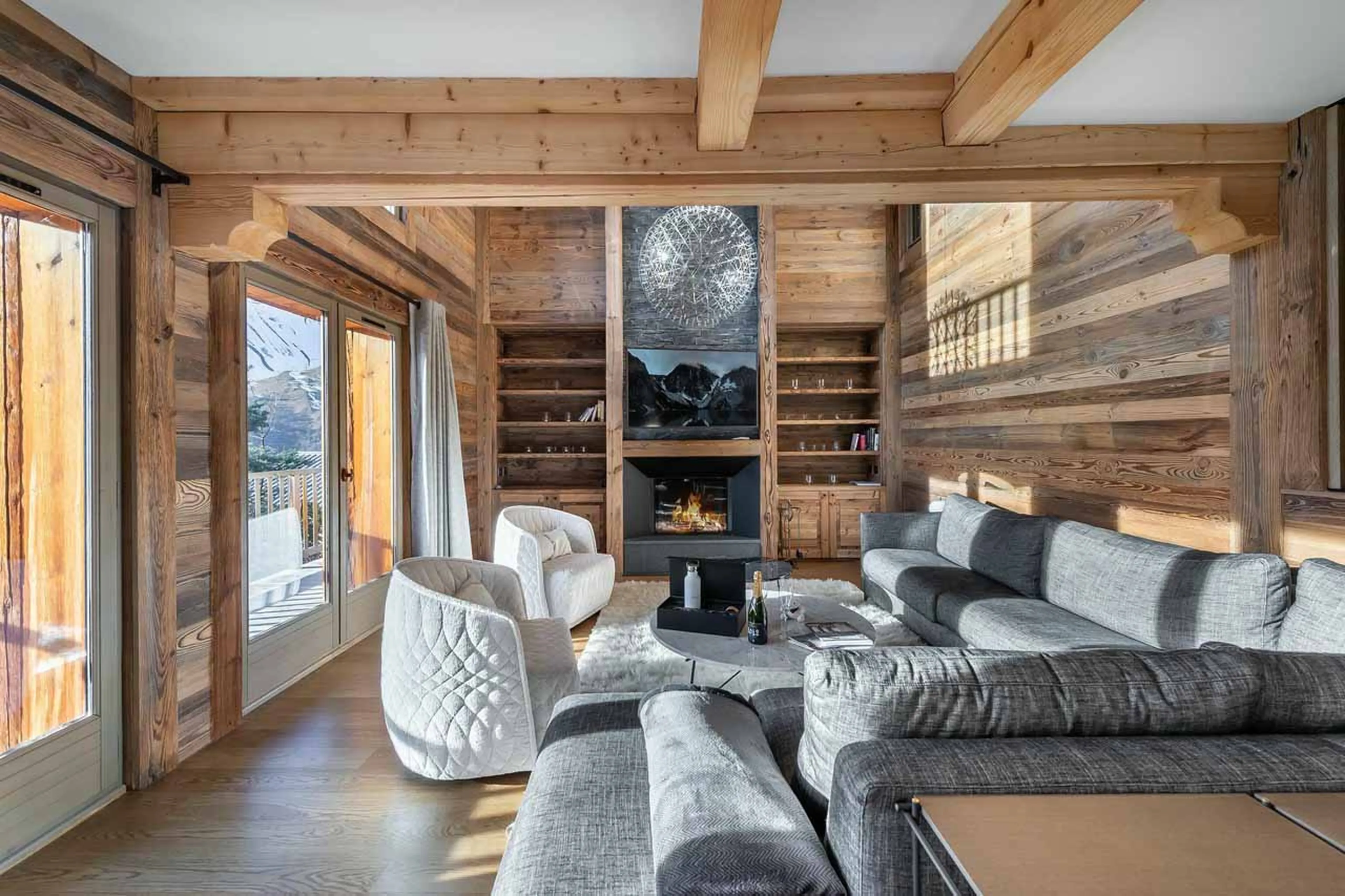 Living area at Chalet Duchesse in St Martin de Belleville