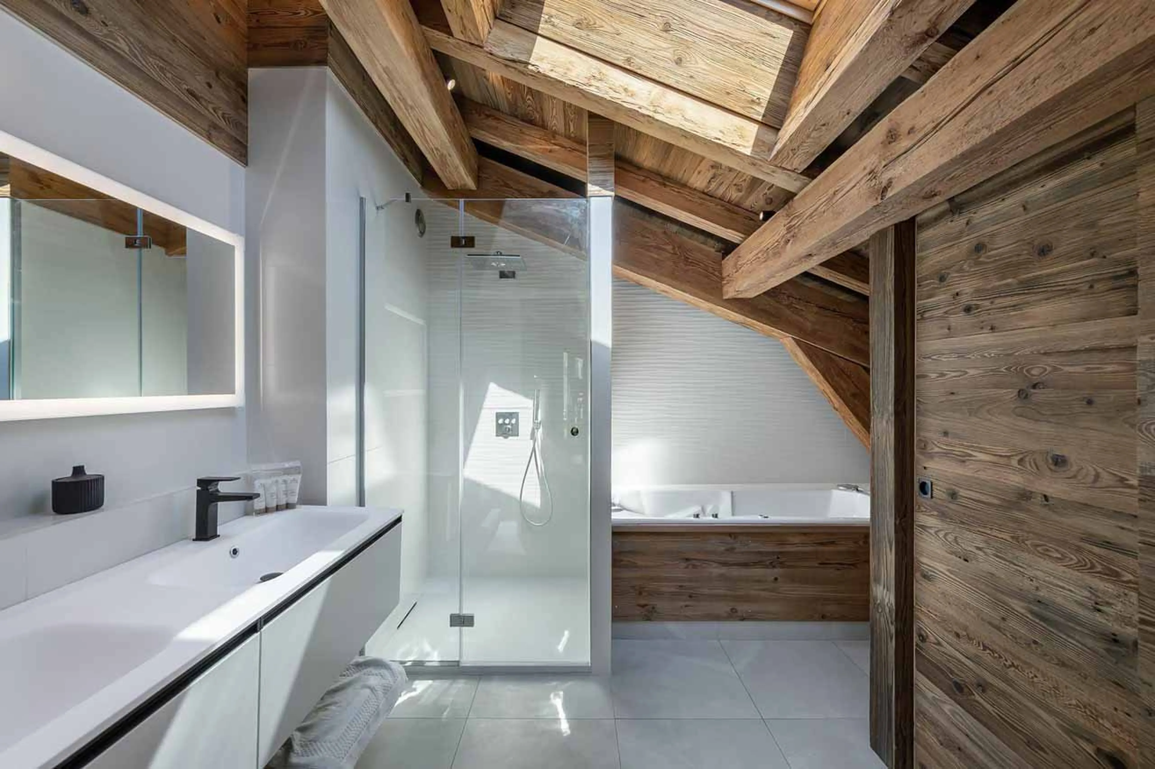 Bathroom one at Chalet Eastwood in Megeve