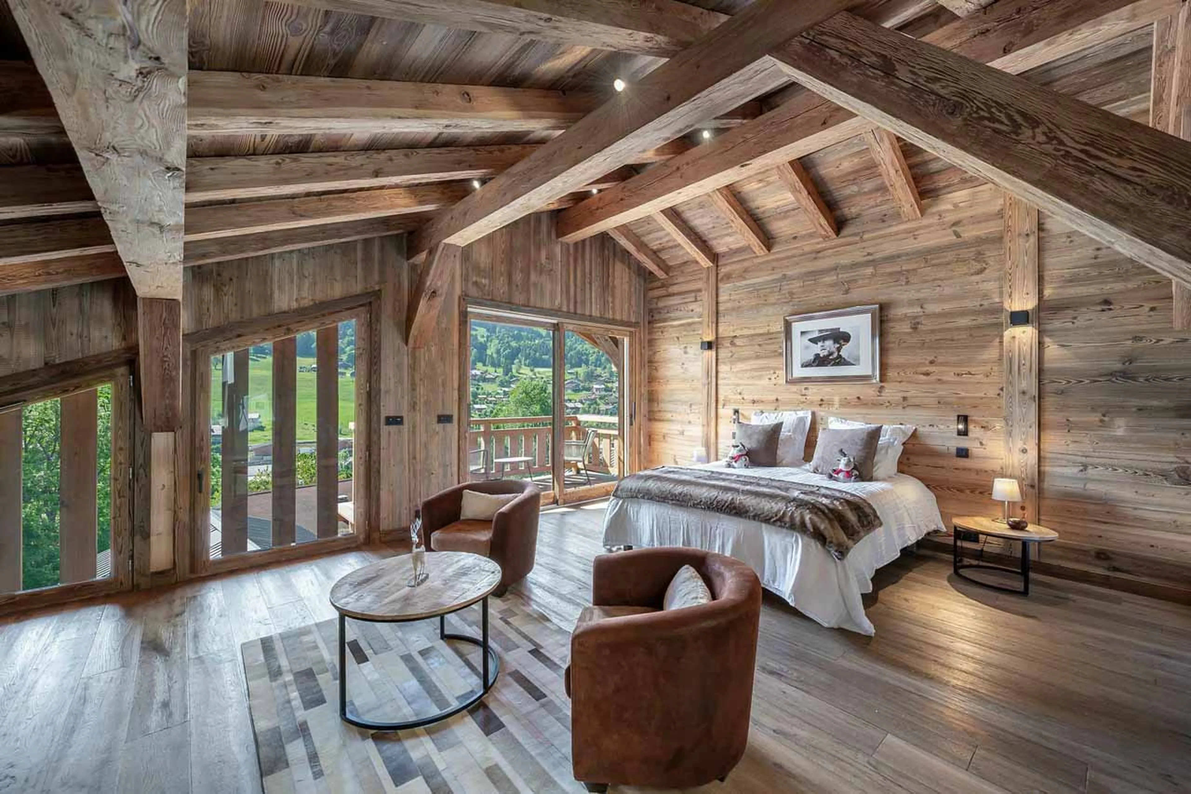 Bedroom one at Chalet Eastwood in Megeve