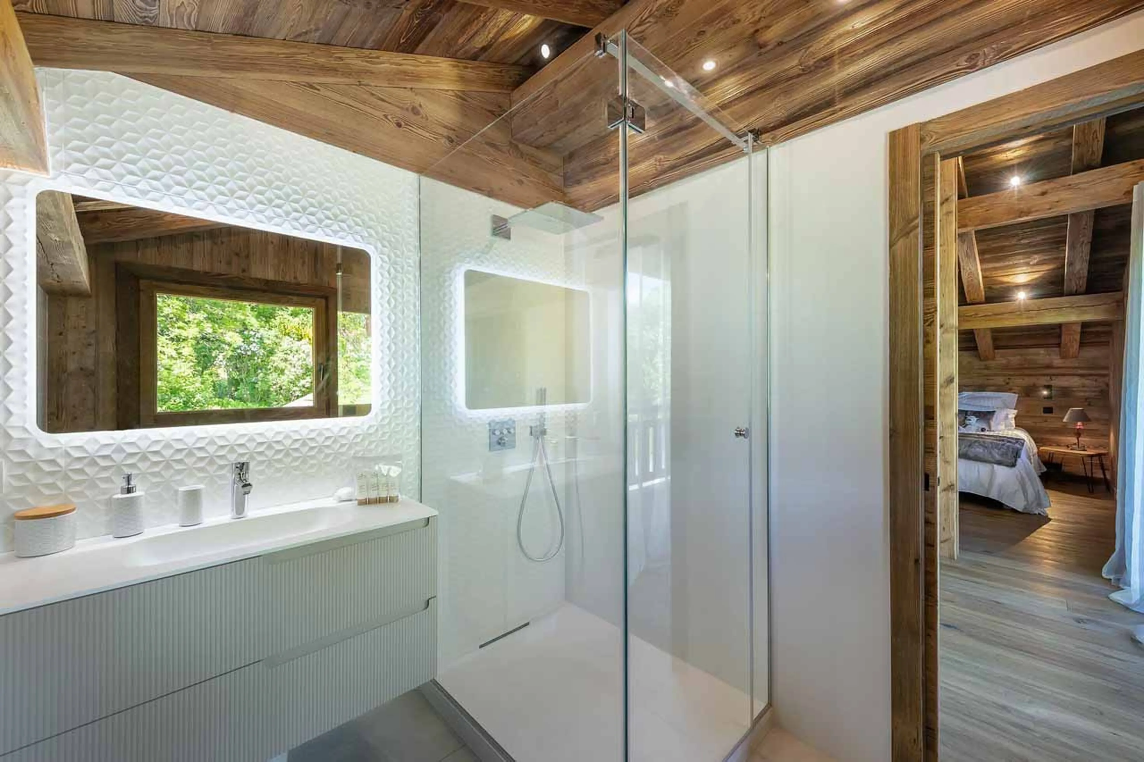 Shower room two at Chalet Eastwood in Megeve