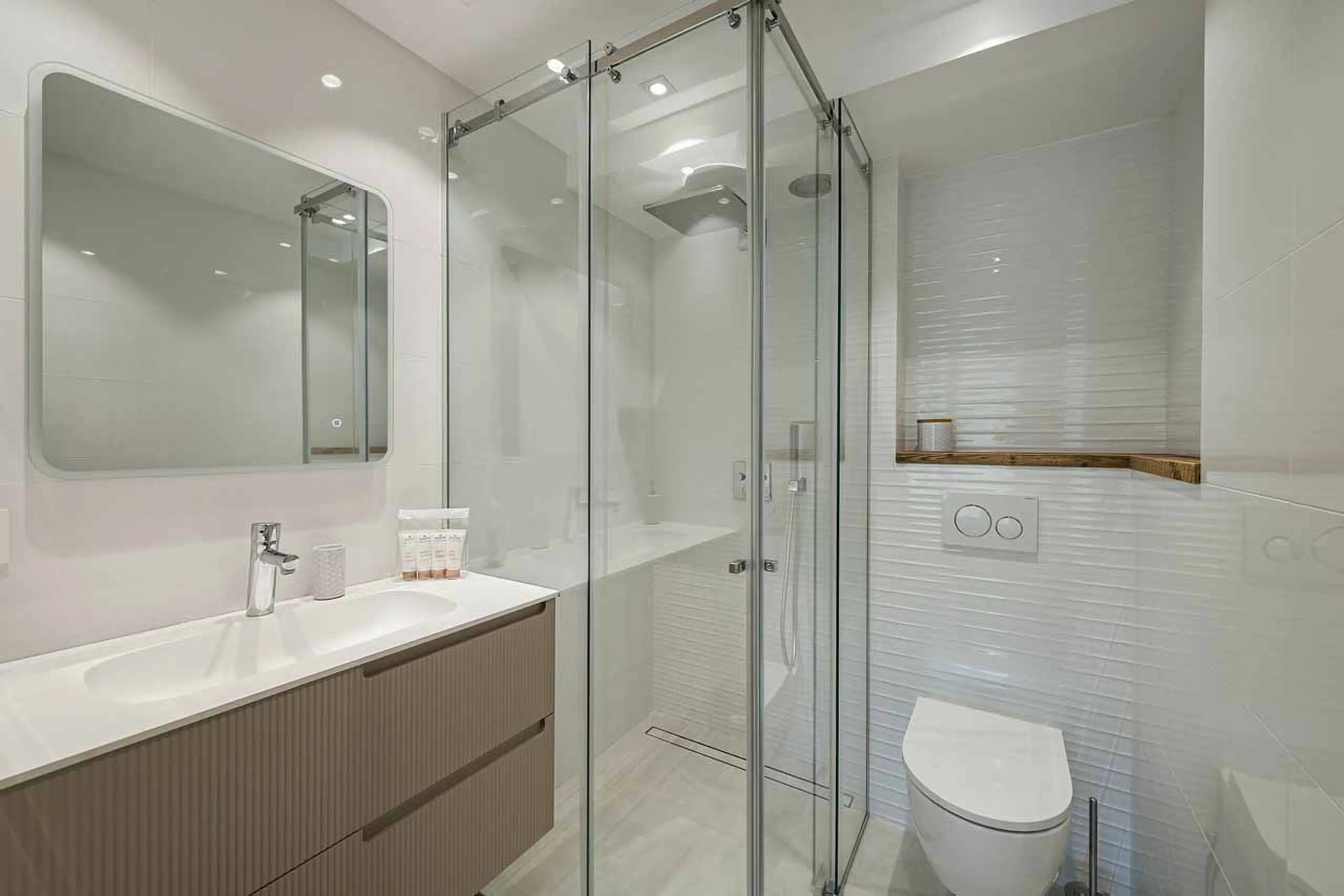 Shower room three at Chalet Eastwood in Megeve