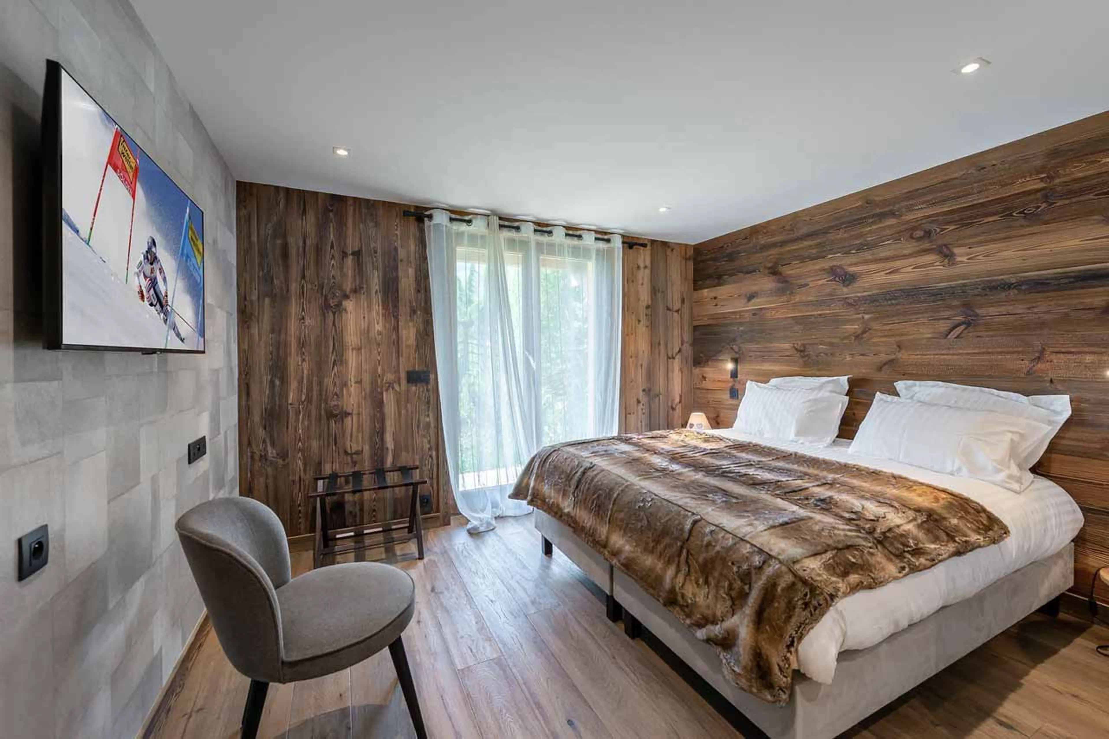 Bedroom four at Chalet Eastwood in Megeve