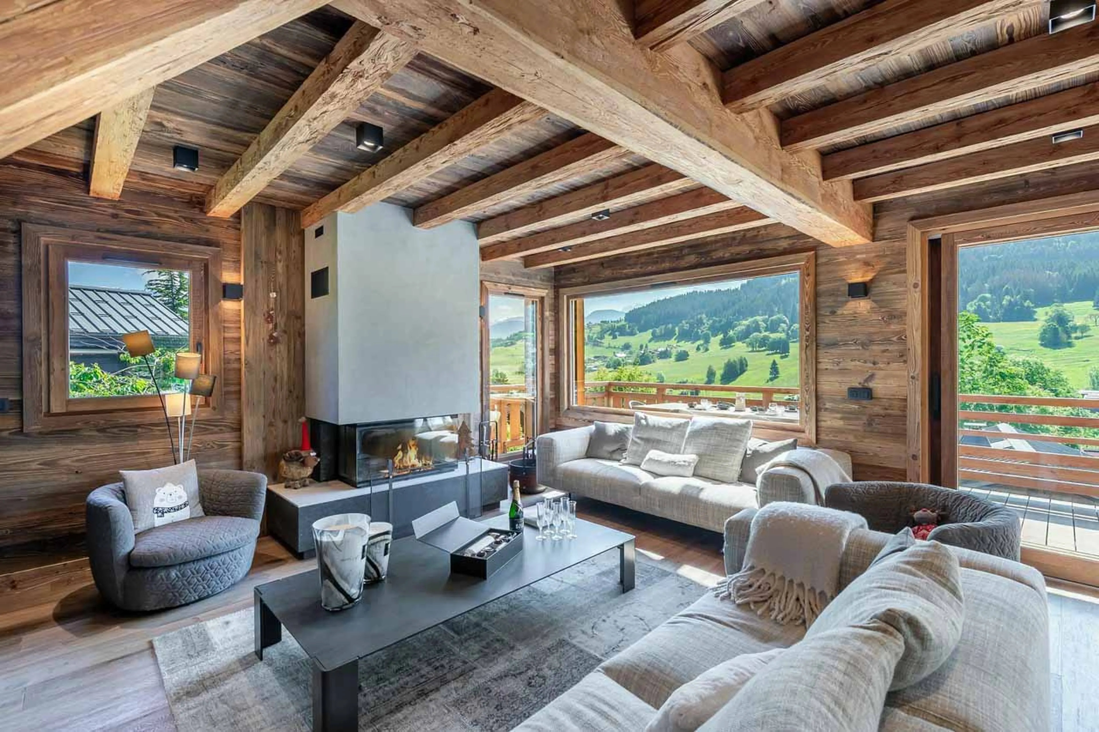 Living area at Chalet Eastwood in Megeve