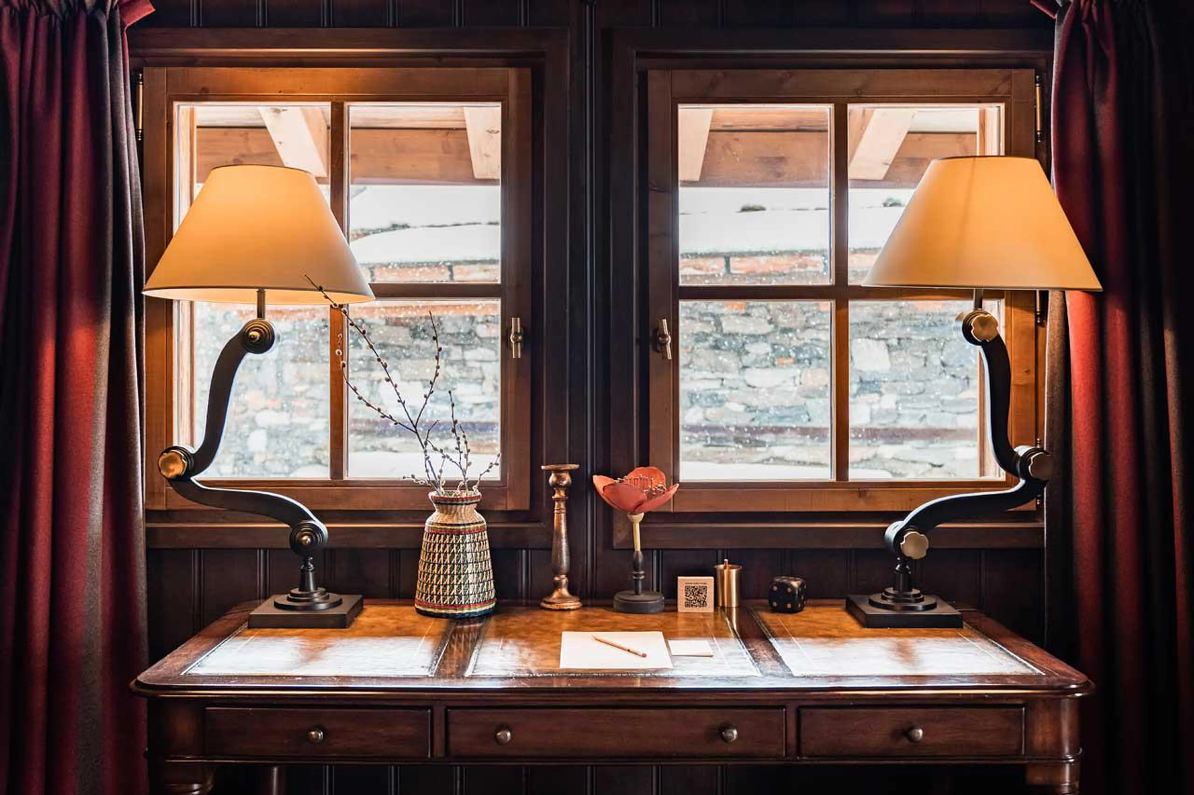 Detail in living area of Chalet Ebene in Val d’ Isere