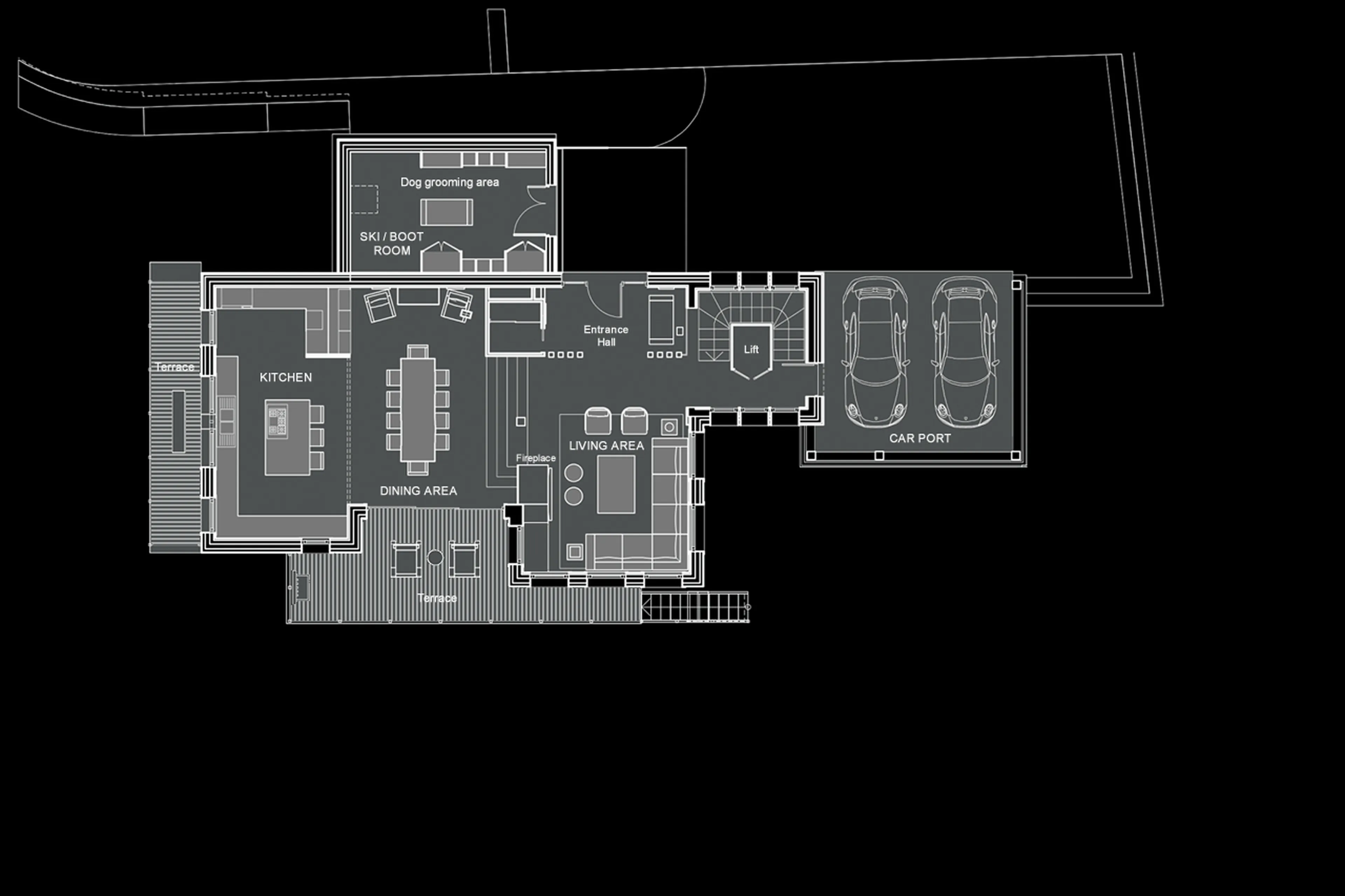 Level 3 floor plan of Chalet Ecliptique in Morzine