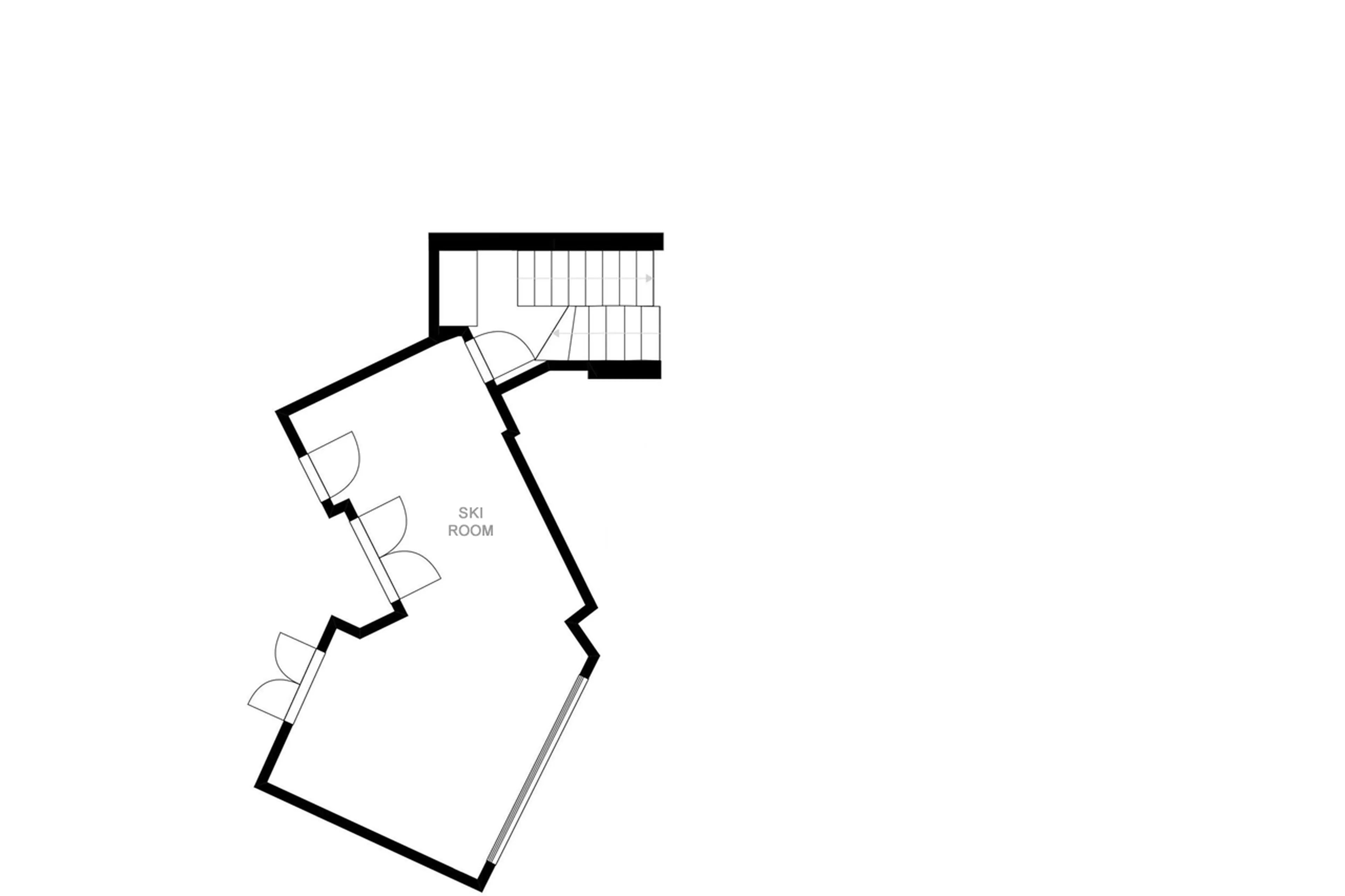 Lower ground floor plan of Chalet Eden in Courchevel 1850