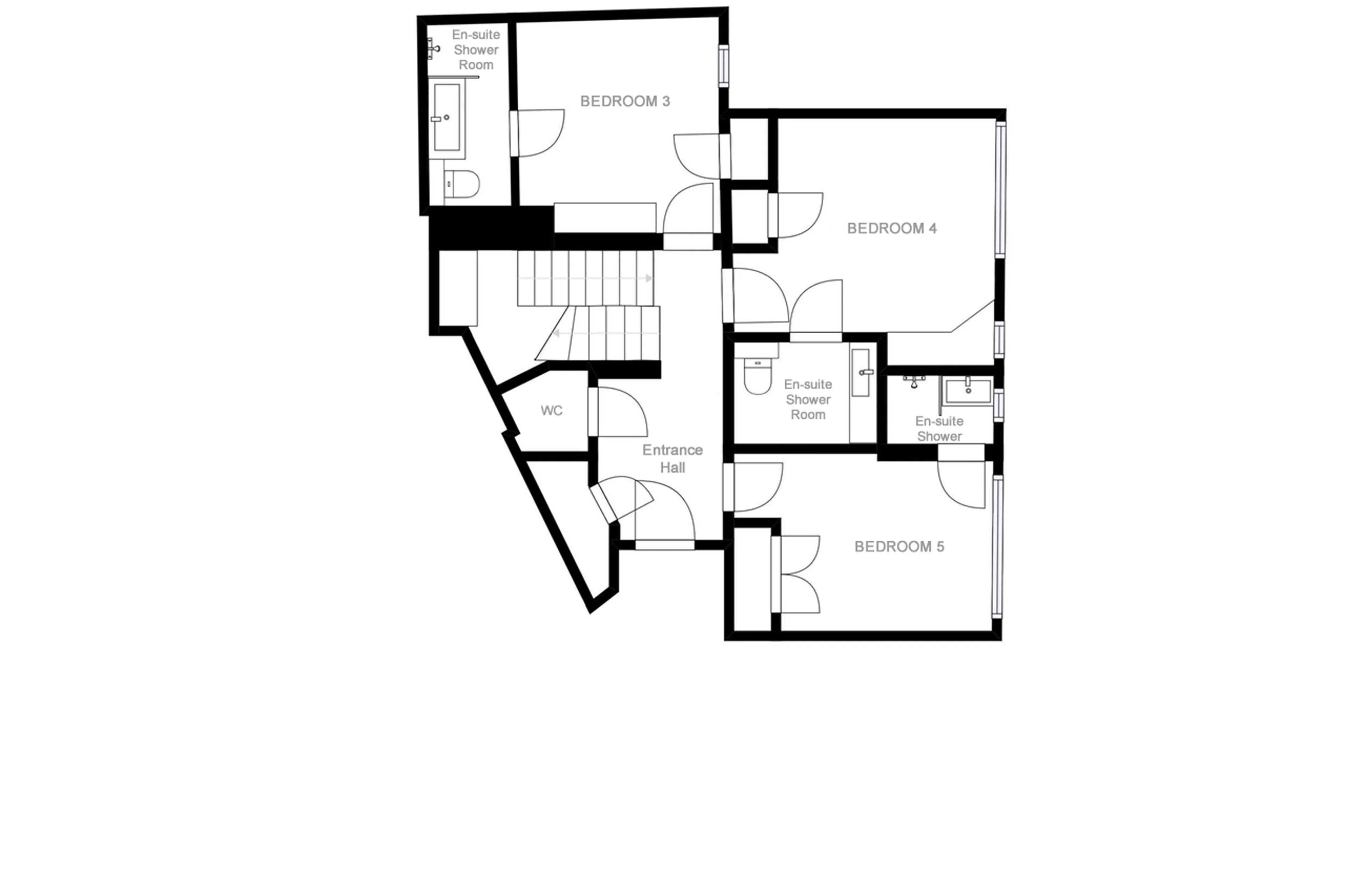 Level 0 floor plan of Chalet Eden in Courchevel 1850