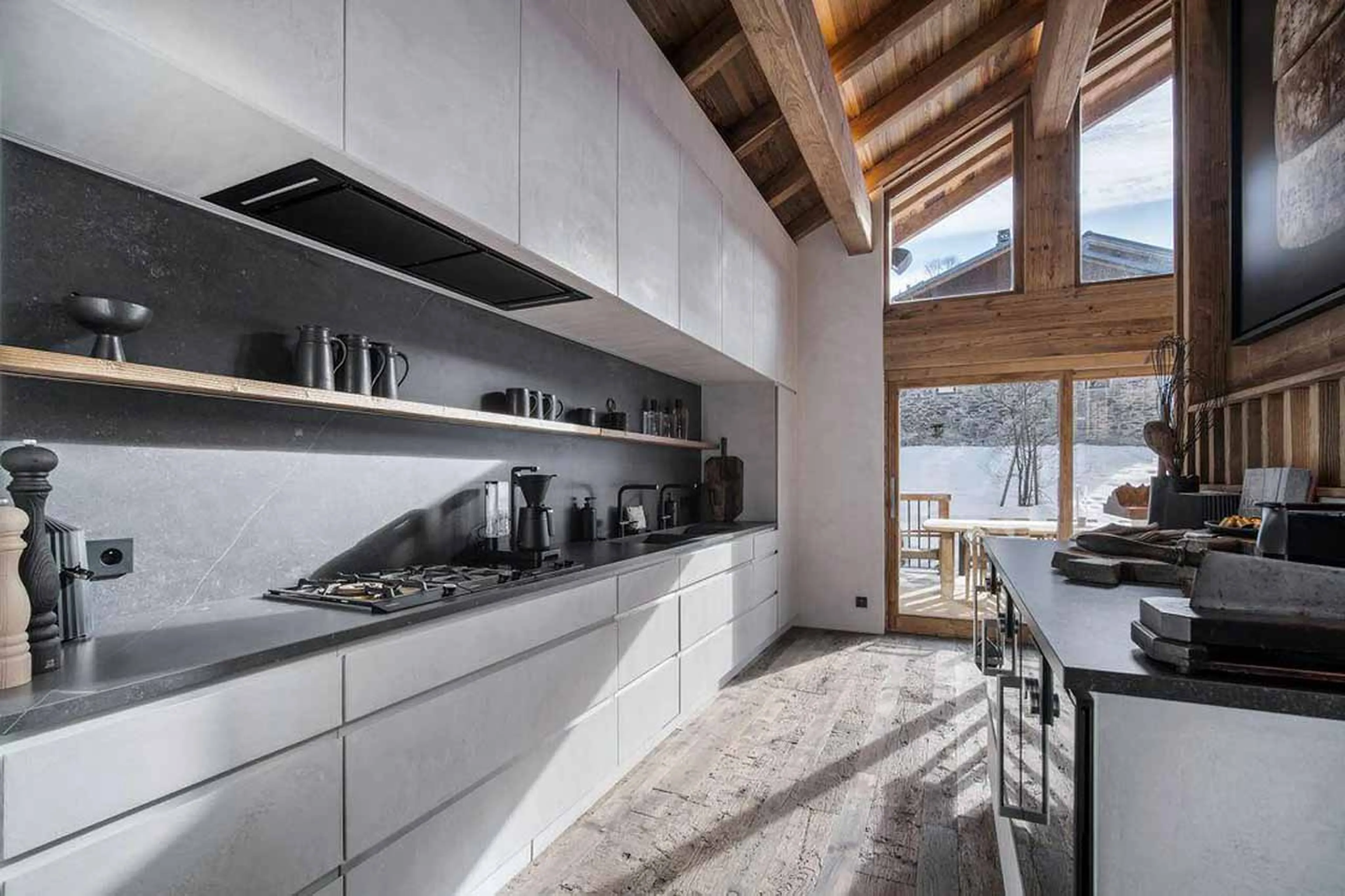 Kitchen at Chalet Eden in St Martin de Belleville