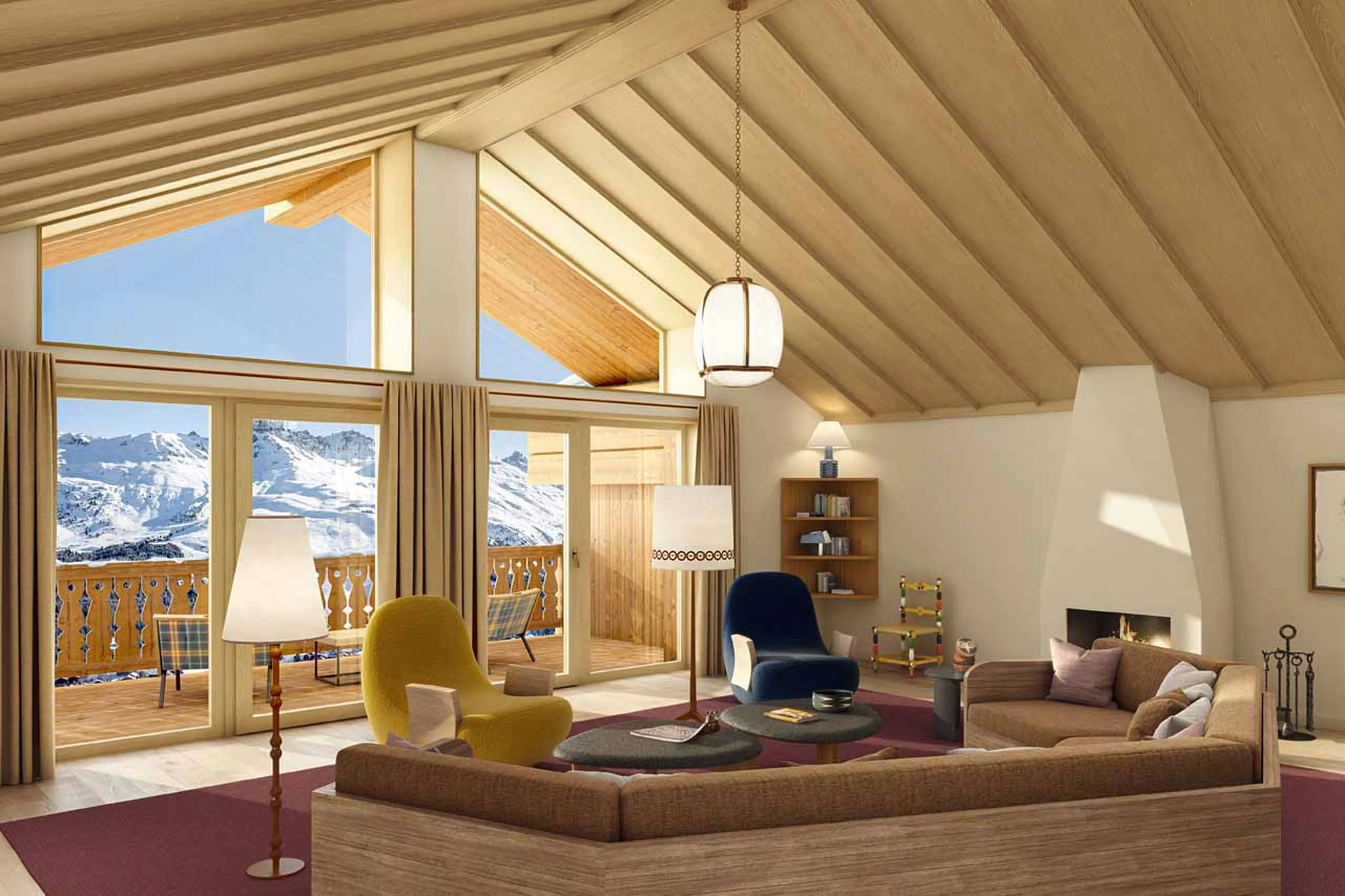 Living area at Chalet Eglantine in Meribel
